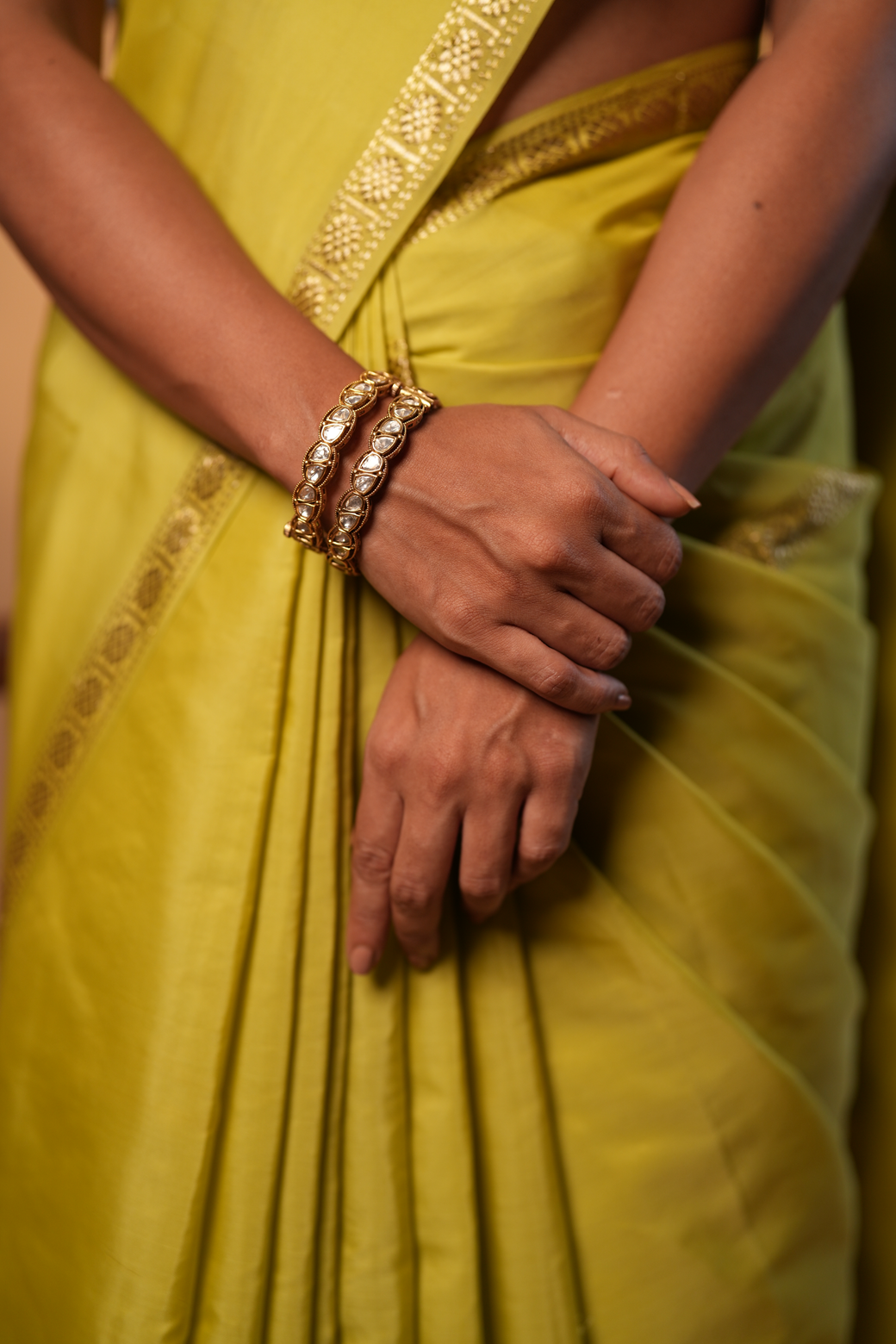 Yellow Green Colour Kanchipuram Soft Silk Saree