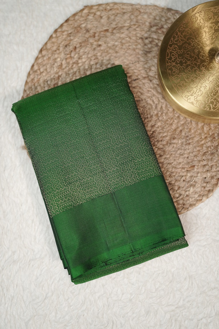Bottle Green Colour Kanchipuram Designer Saree