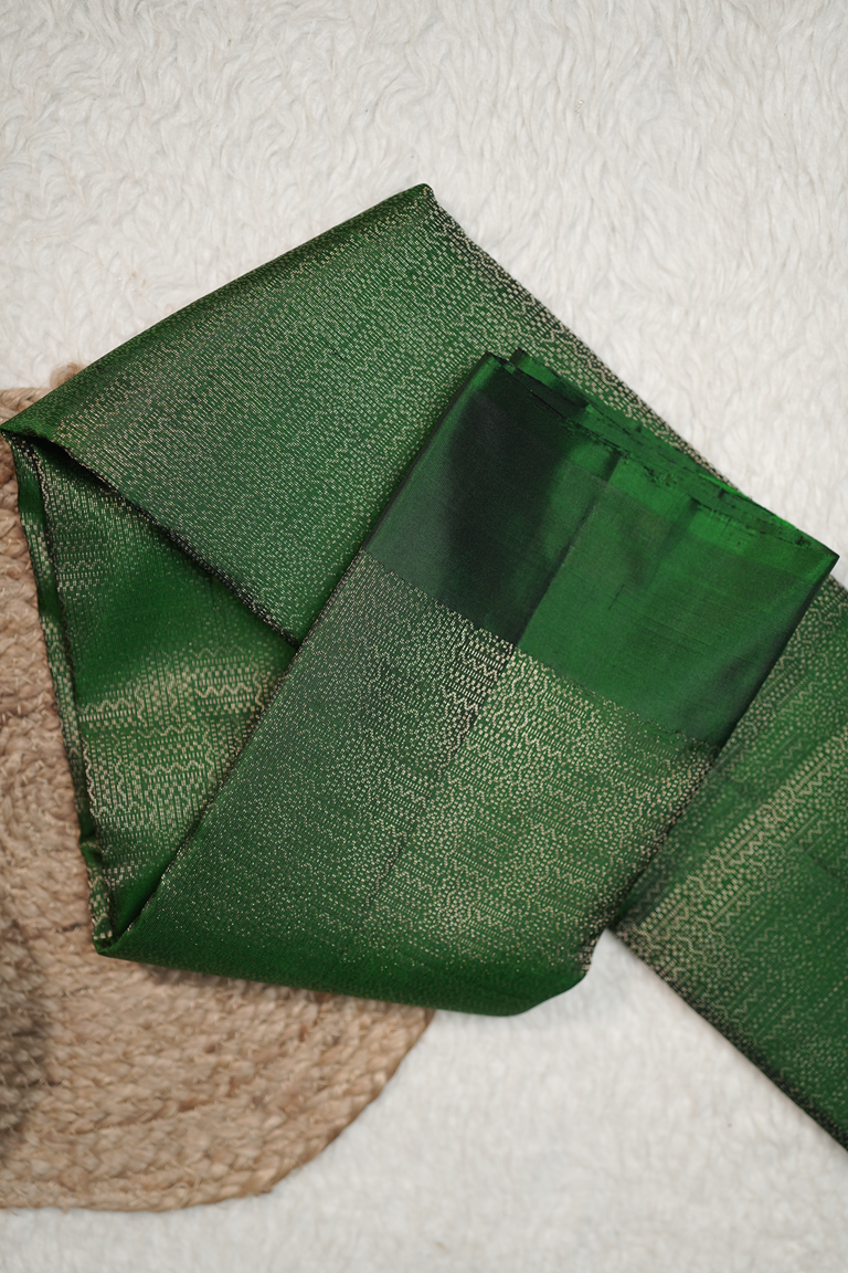 Bottle Green Colour Kanchipuram Designer Saree
