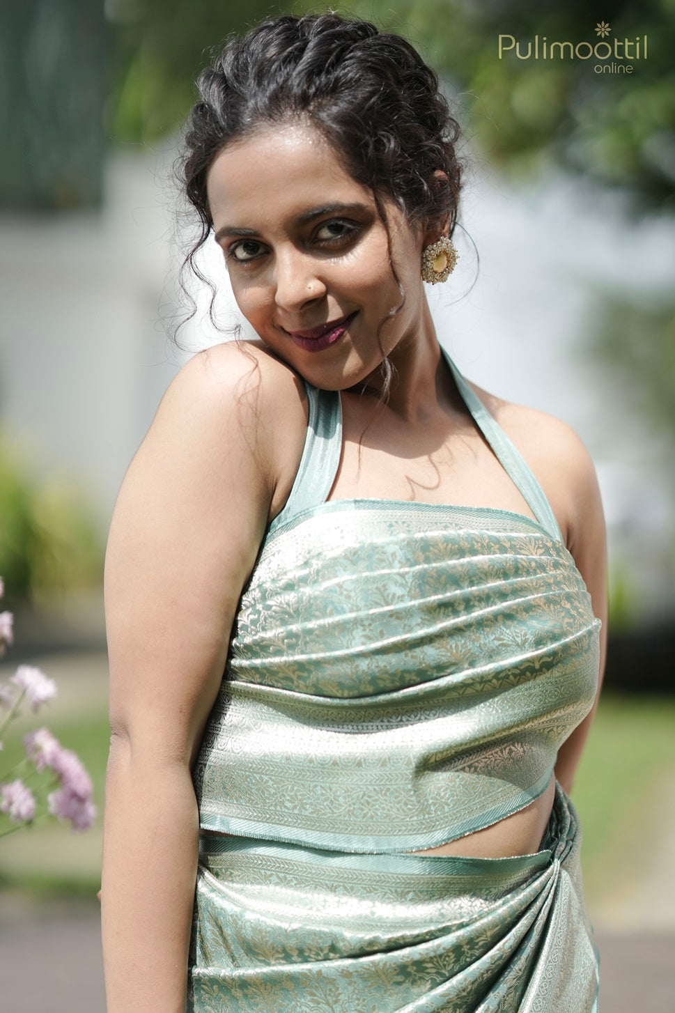 Light Sea Green Colour Banarasi Silk Saree