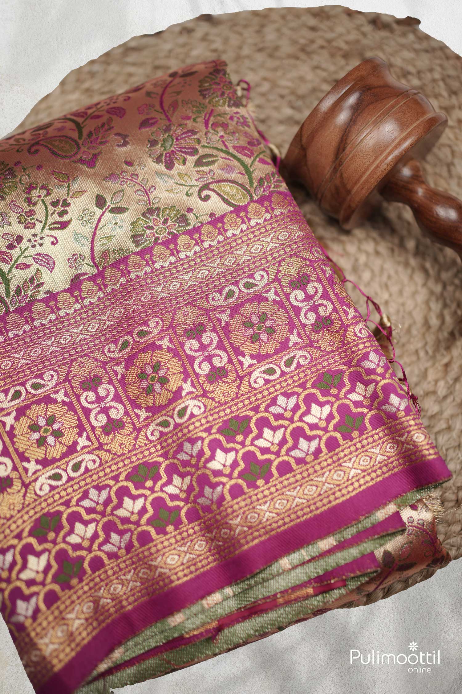 Golden Color Banarasi Saree.