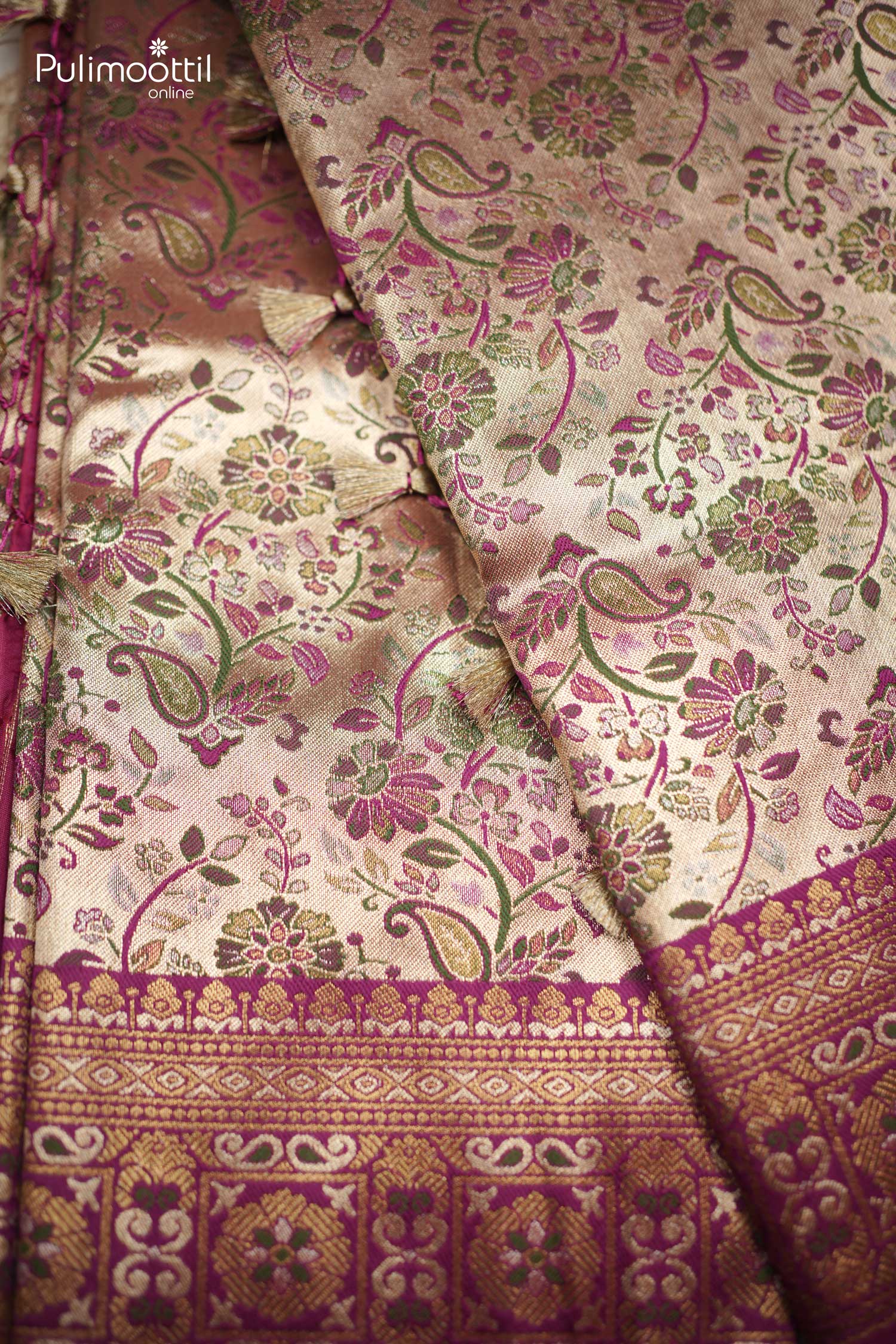 Golden Color Banarasi Saree.