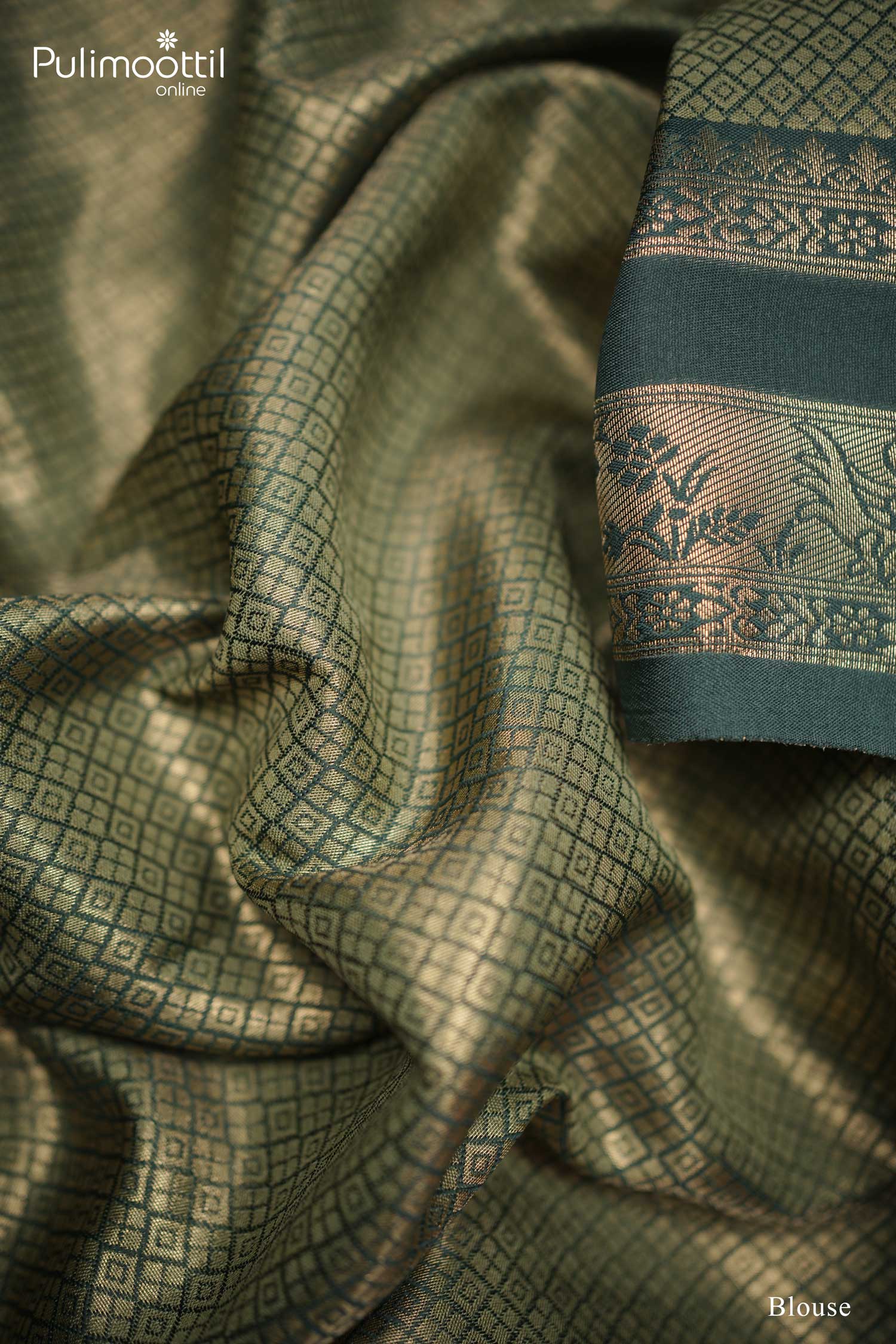 Pista Green Semi Silk Saree.