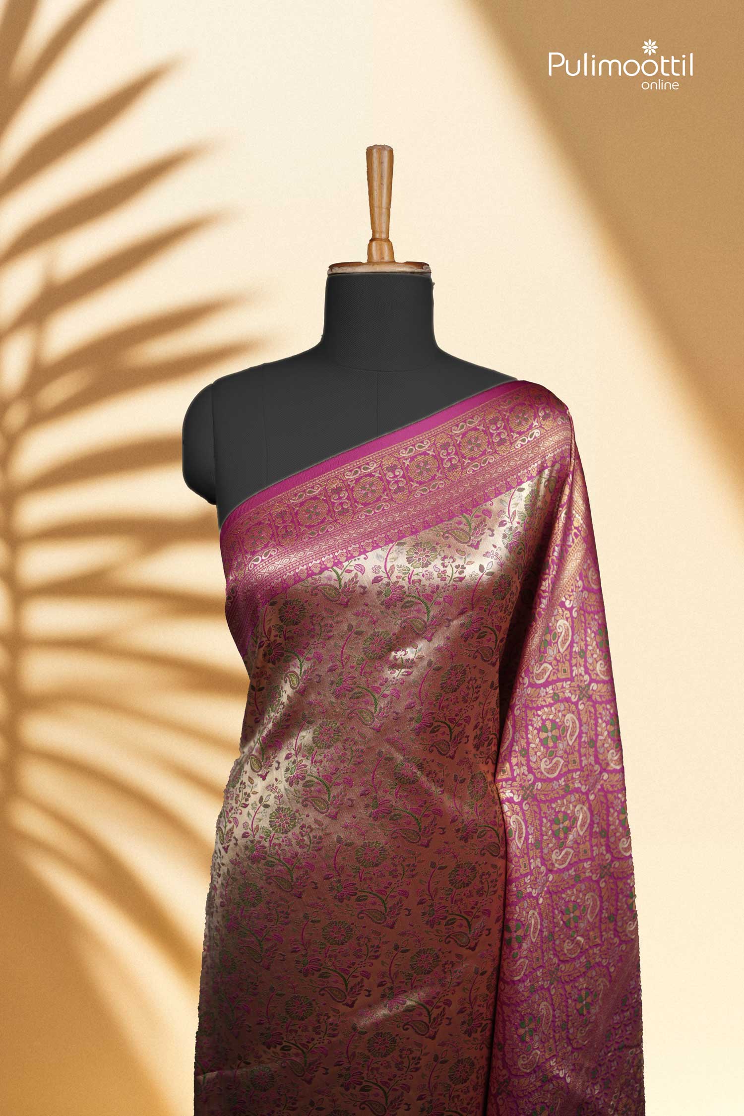 Golden Color Banarasi Saree.
