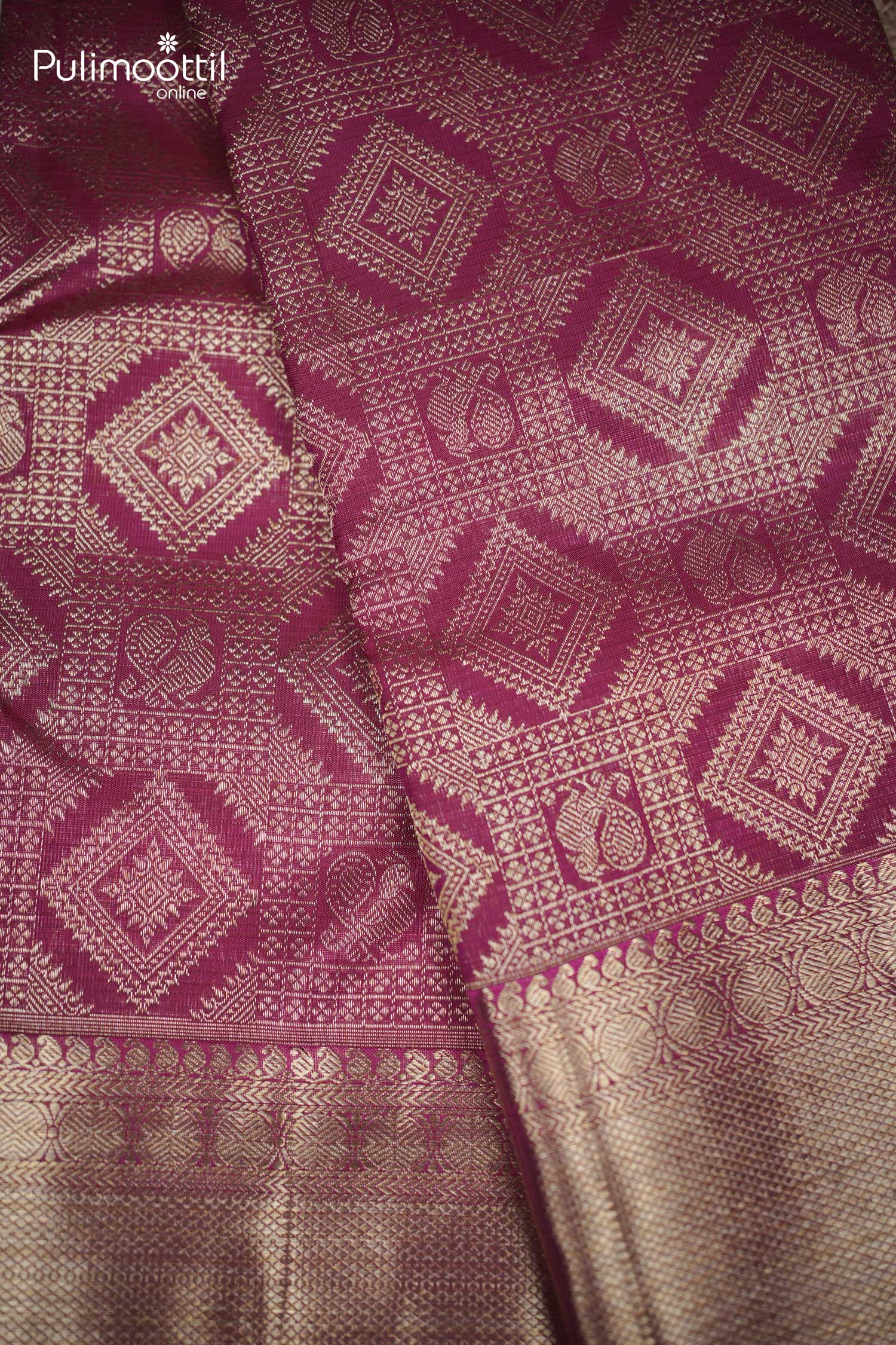 Light Wine Shade Kanchipuram Saree