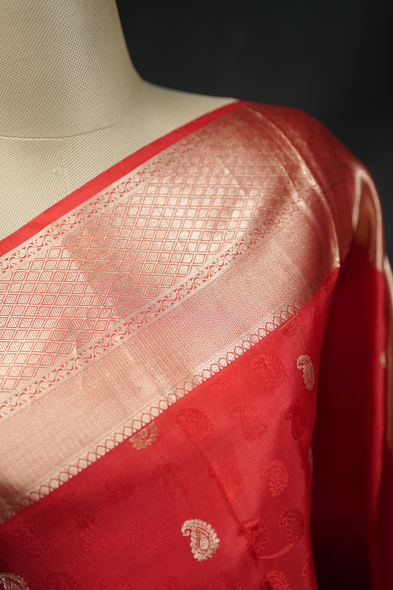 Red Colour Kanchipuram Soft Silk Saree