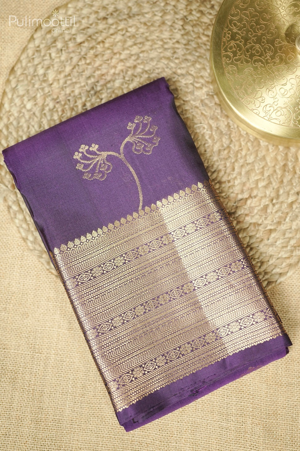 Dark Violet Colour Kanchipuram Soft Silk Saree