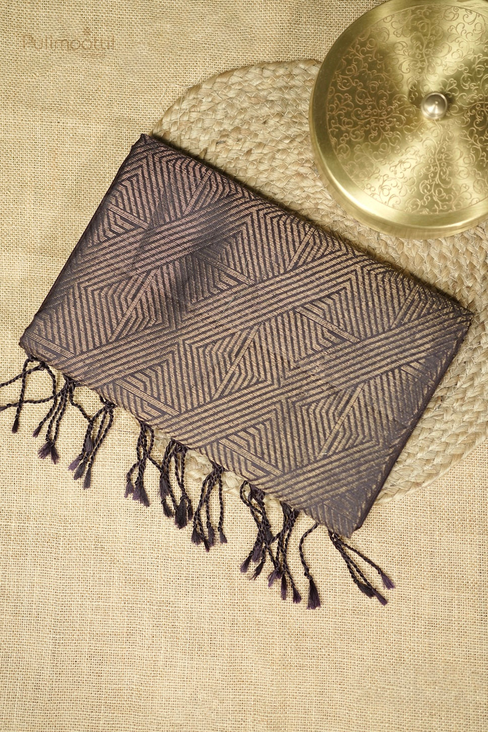 Dark Purple Colour Kanchipuram Soft Silk Saree