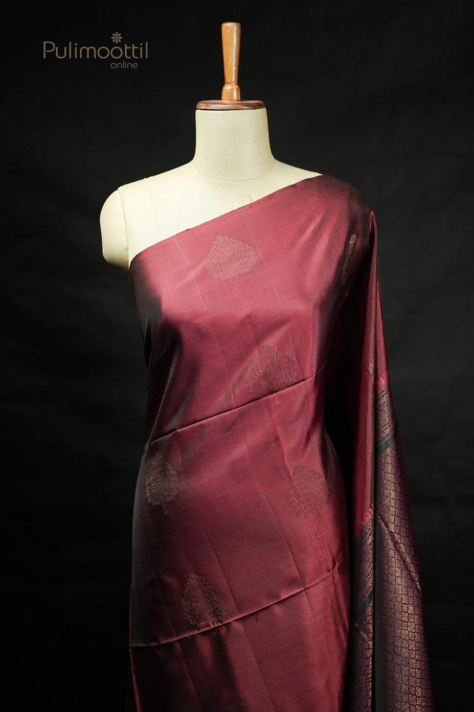 Maroon Colour Kanchipuram Soft Silk Saree