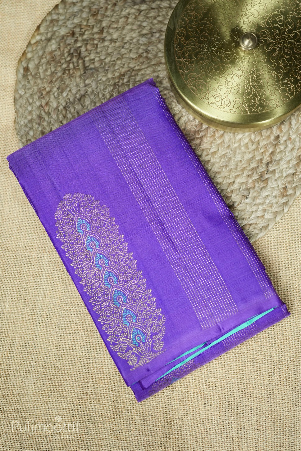 Light Violet Colour Kanchipuram Designer Wedding Saree