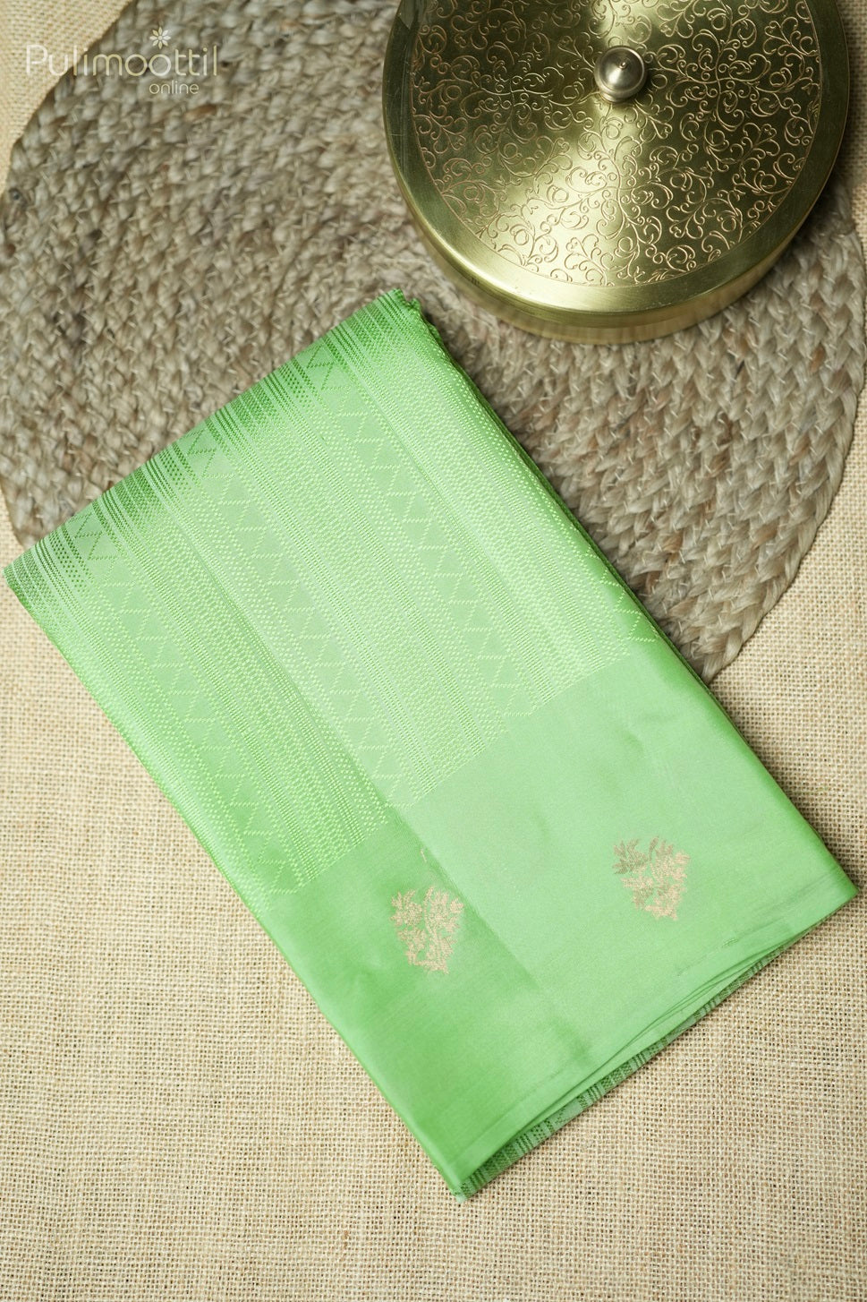 Mint Green Colour Kanchipuram Soft Silk Saree