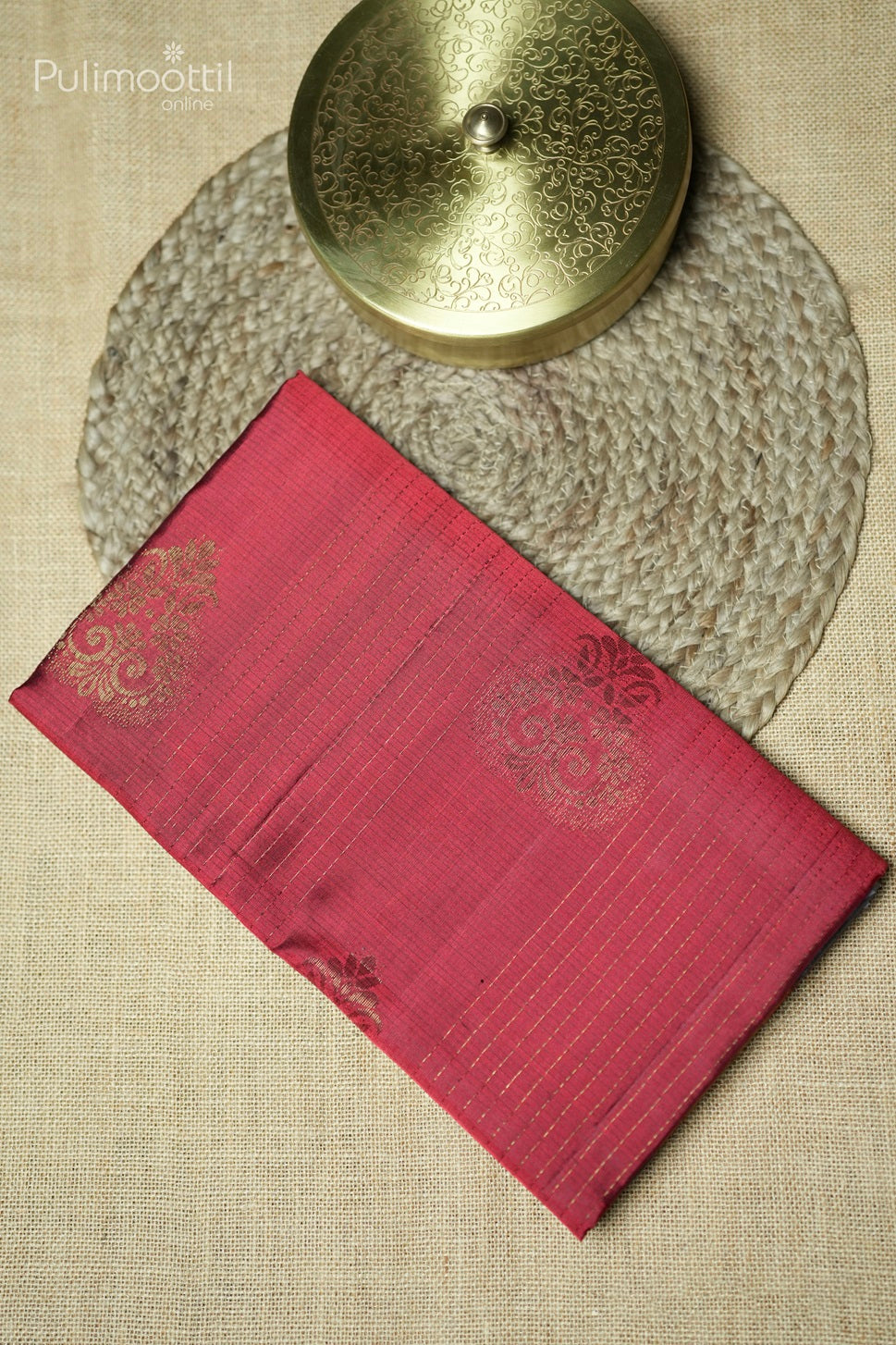 Maroon Colour Kanchipuram Soft Silk Saree