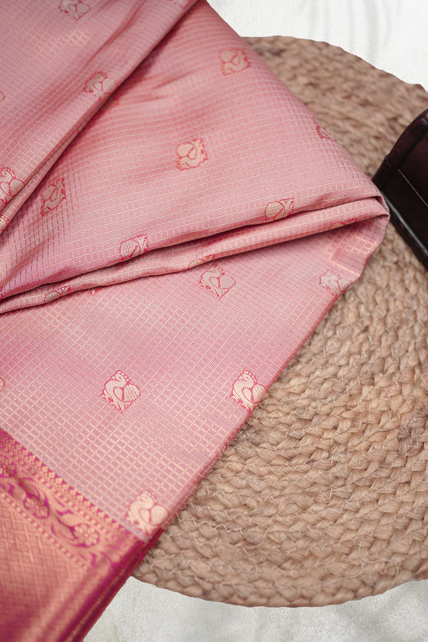 Peach Colour Art Silk Saree.