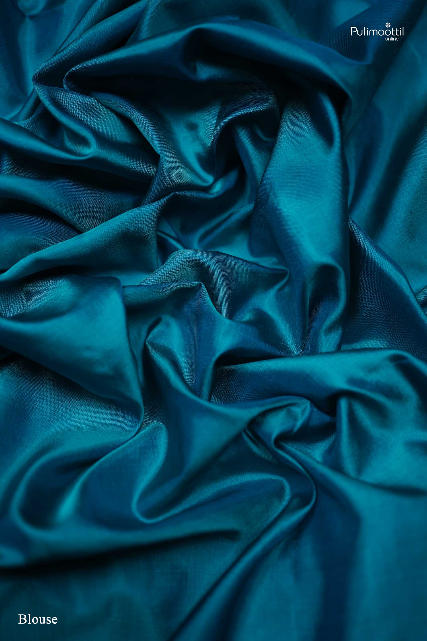 Sea Blue Soft Silk Saree.