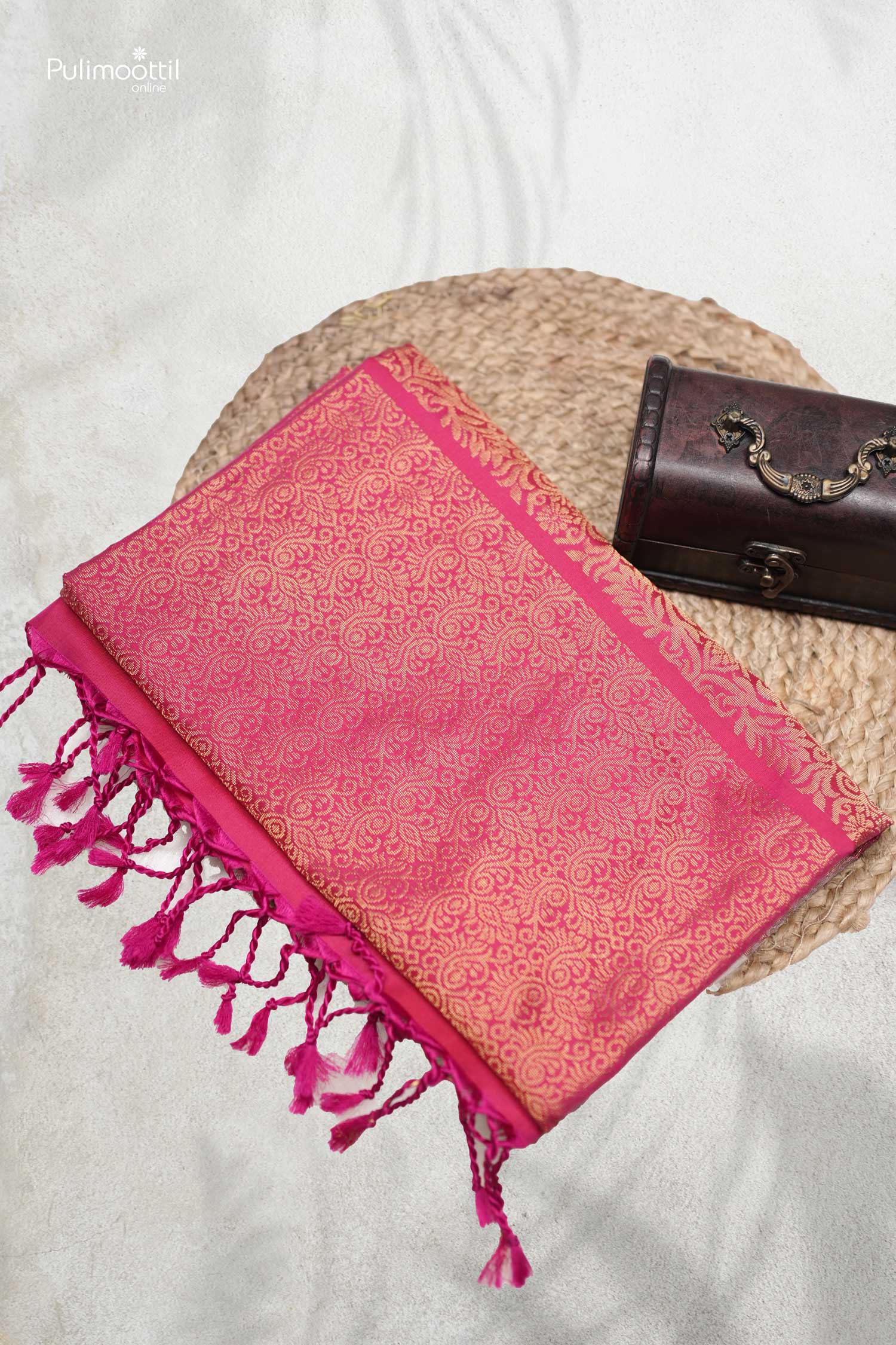 Off-White Soft Silk Saree.