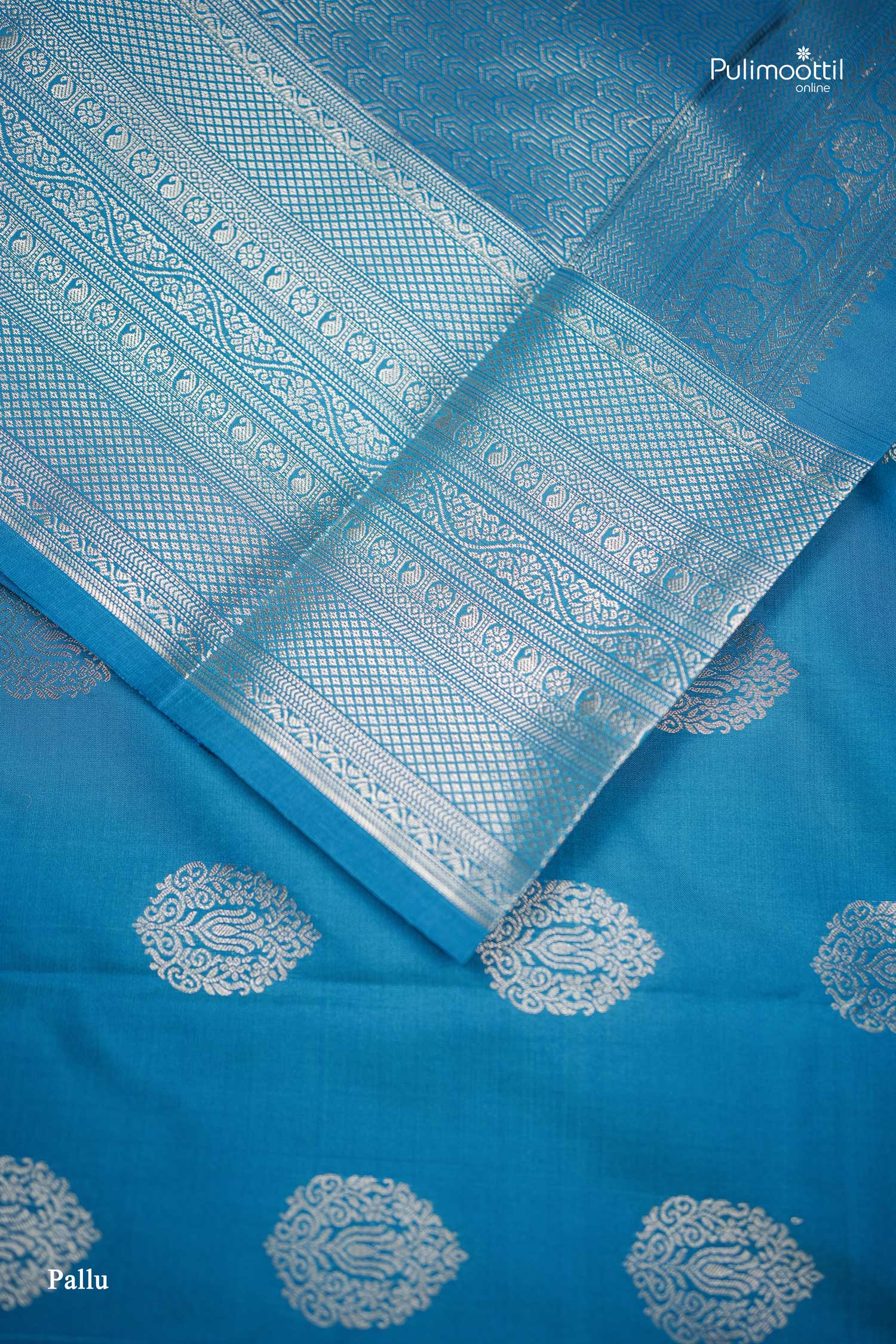 Blue Color Kanchipuram Saree.
