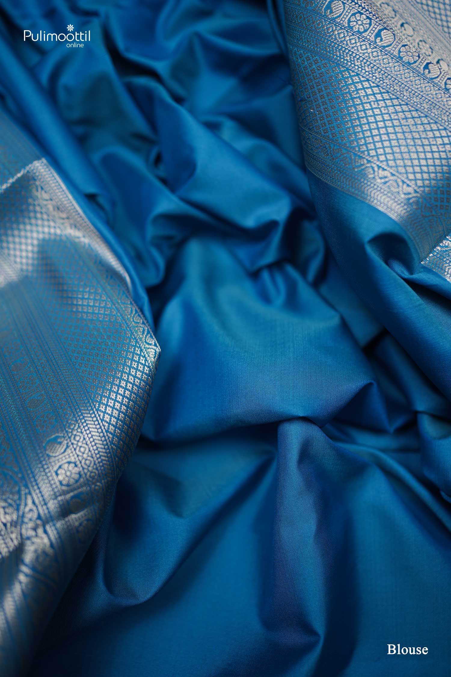 Blue Color Kanchipuram Saree.