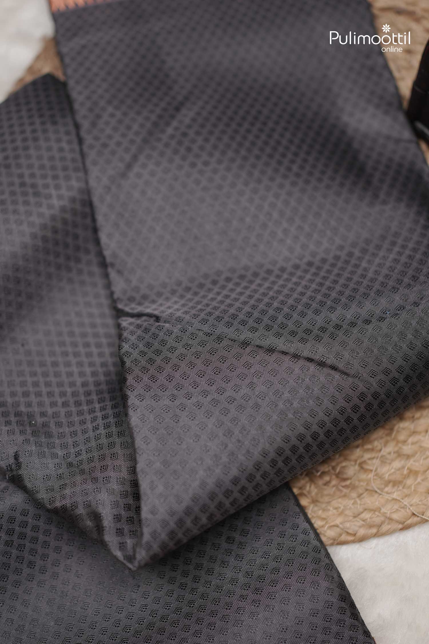 Dark Grey Samuthrika Pattu.