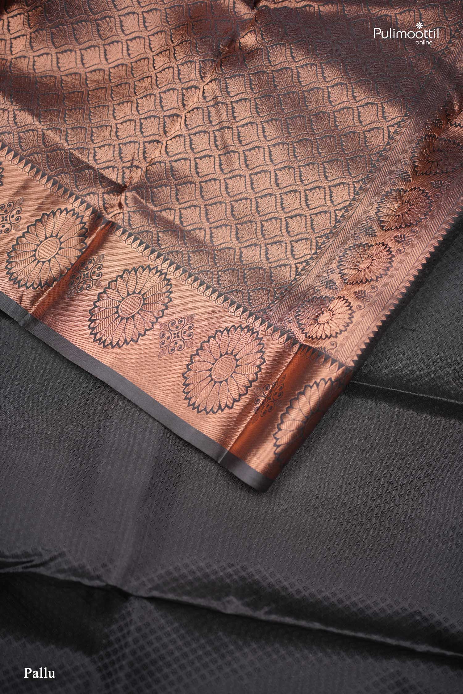 Dark Grey Samuthrika Pattu.