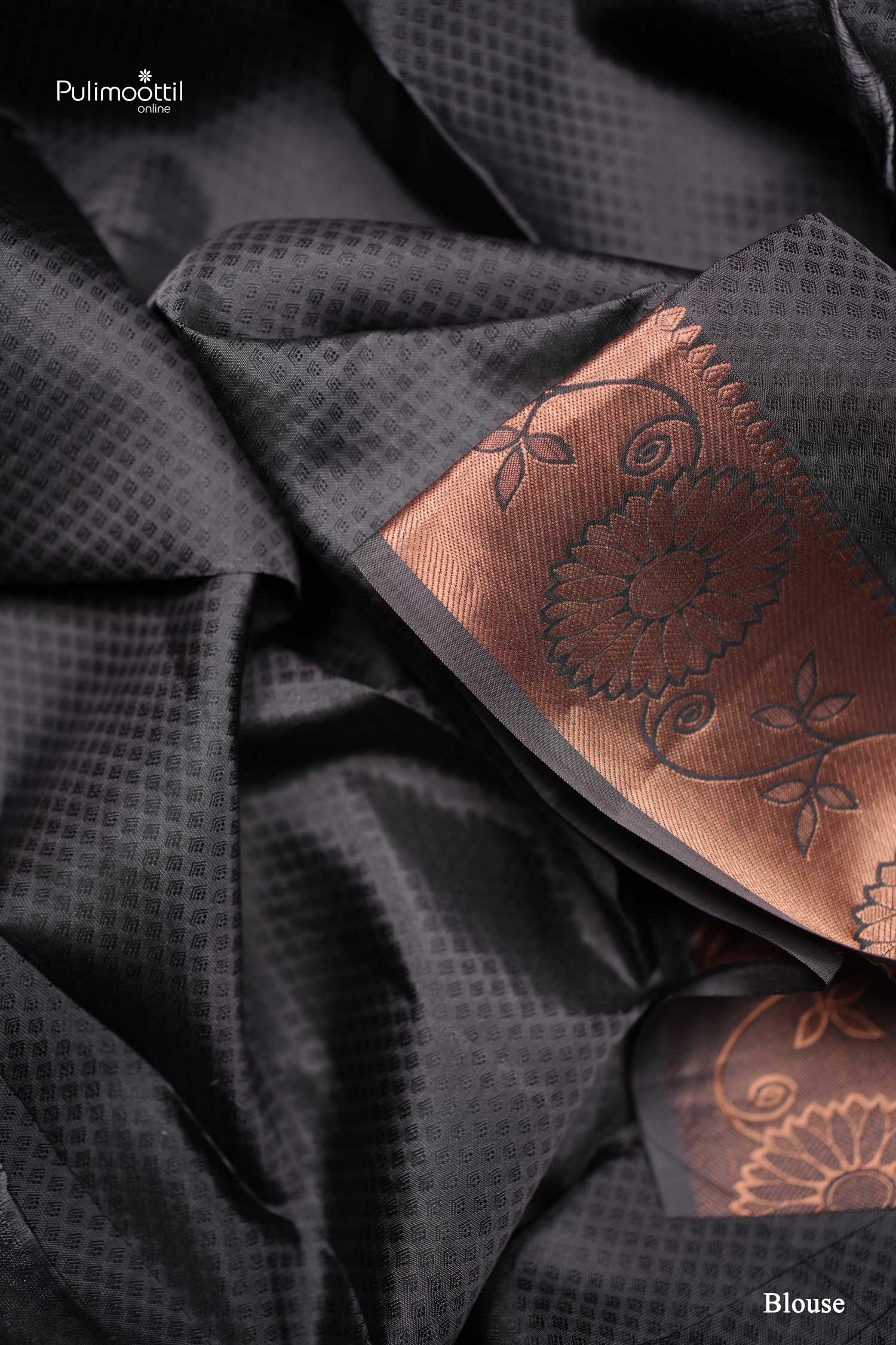 Dark Grey Samuthrika Pattu.