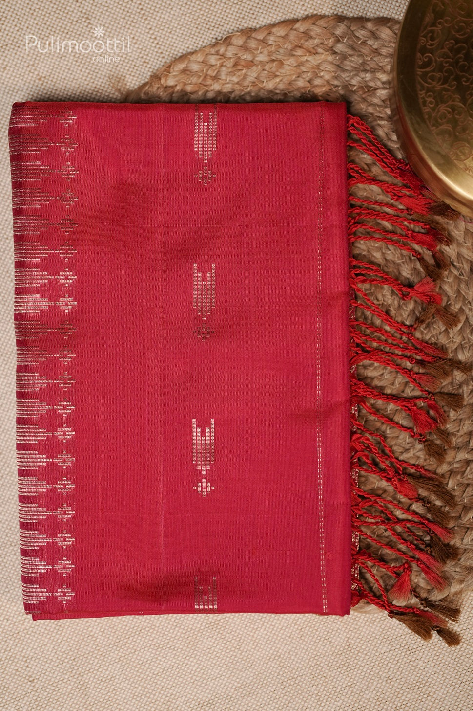Rani Pink Colour Pure Kanchipuram Soft Silk Saree