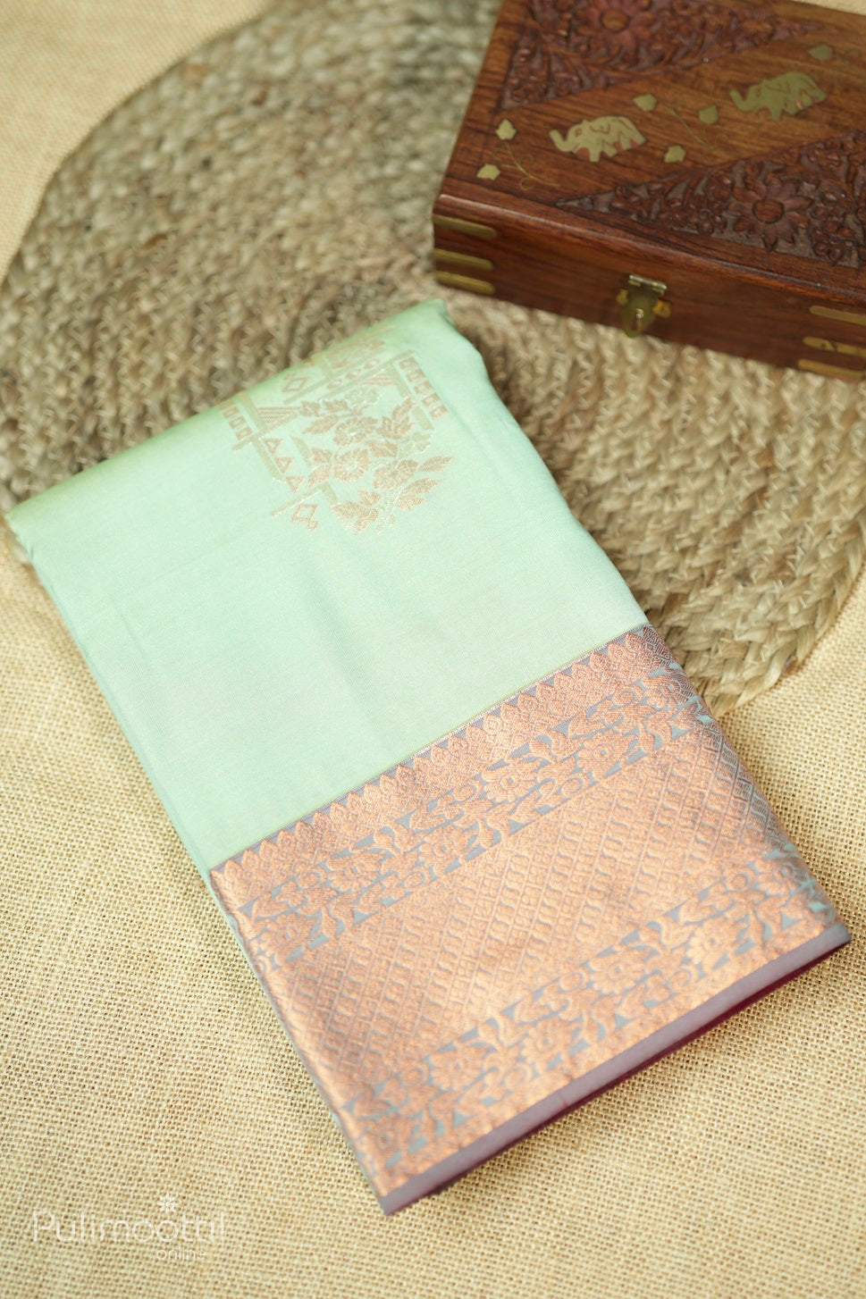 Light Aquamarine Colour Semi Silk Saree