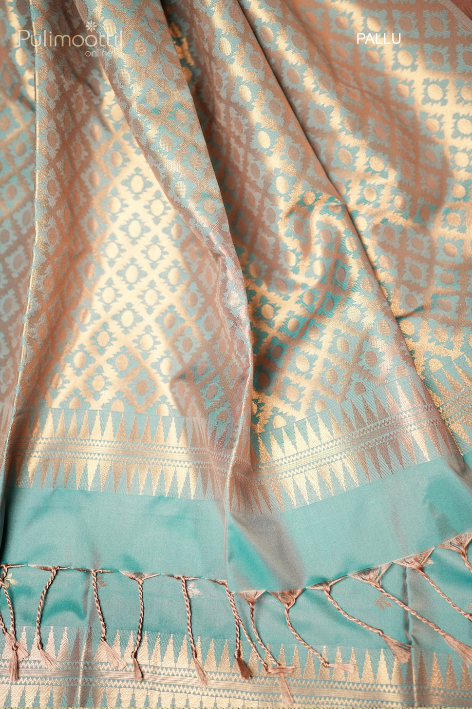 American Brown Colour Semi Silk Saree