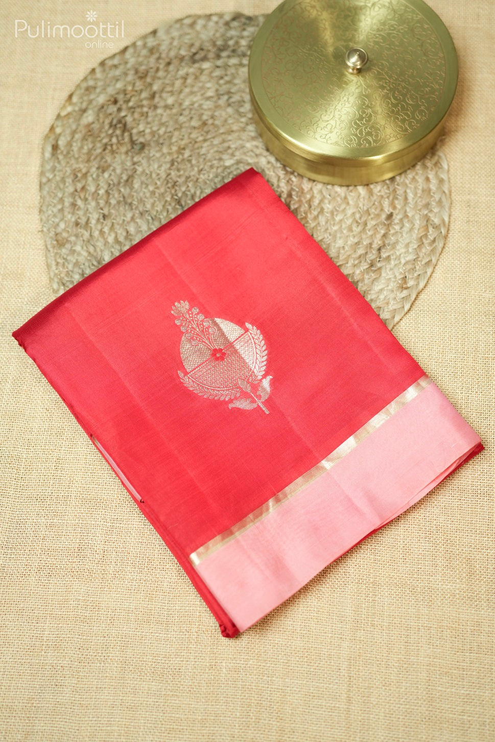 Red Colour Puna Silk Saree