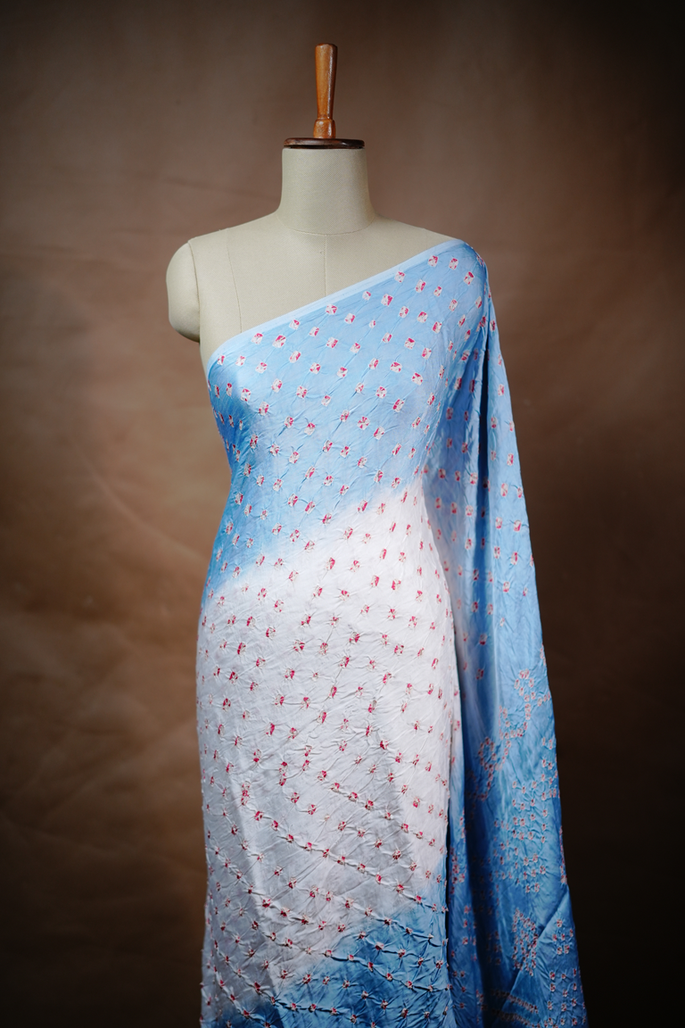 Double Shaded Bhandhini Modal Silk Saree