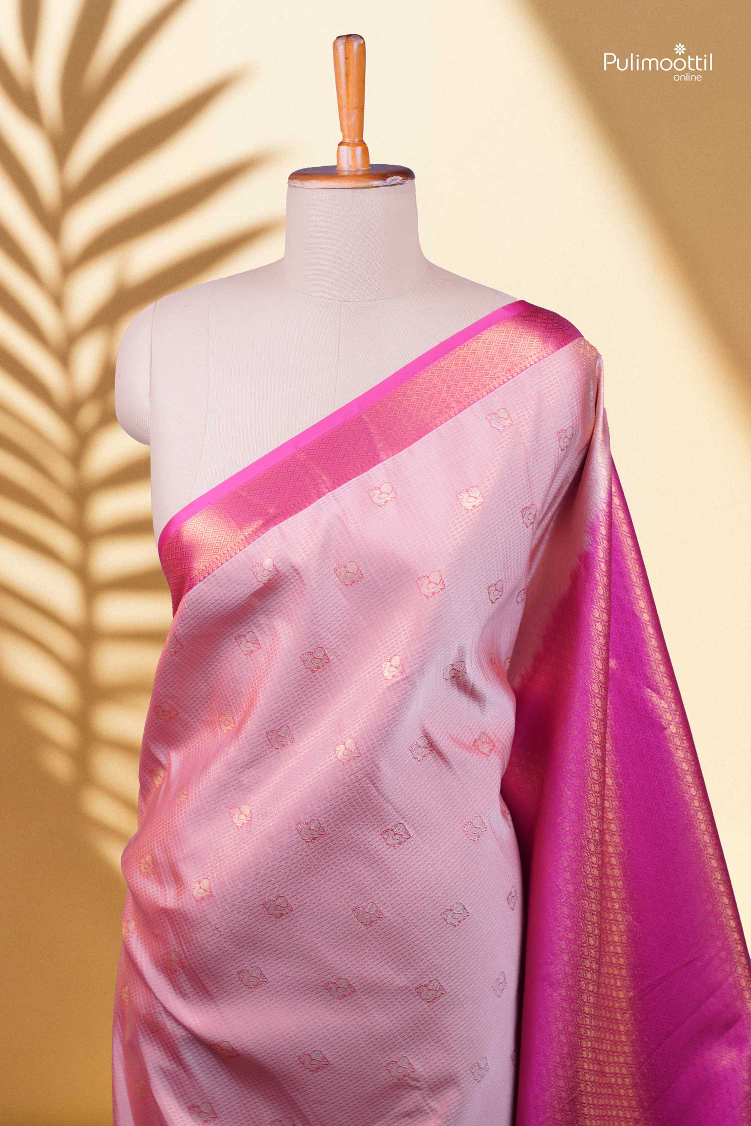 Peach Colour Art Silk Saree.