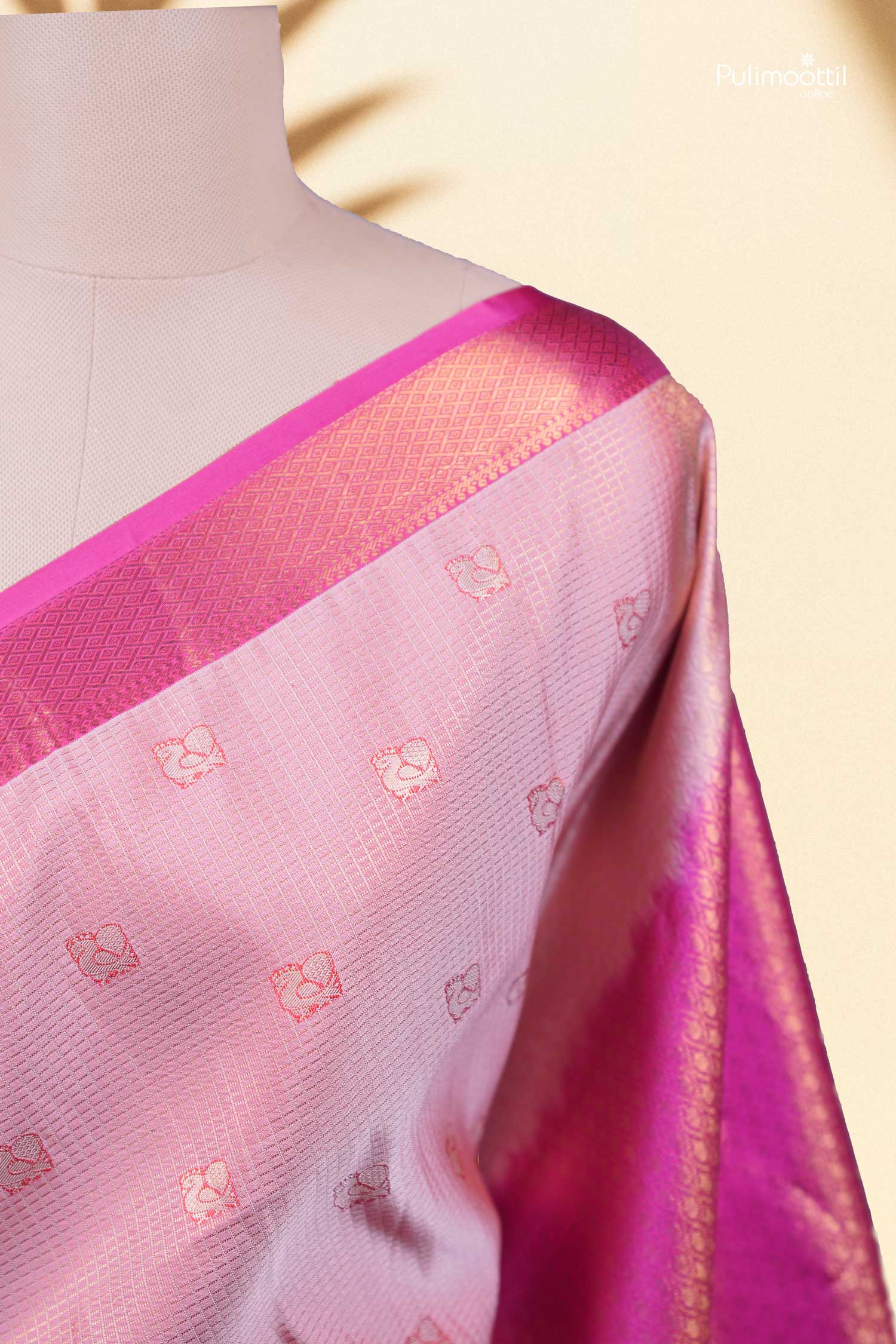 Peach Colour Art Silk Saree.
