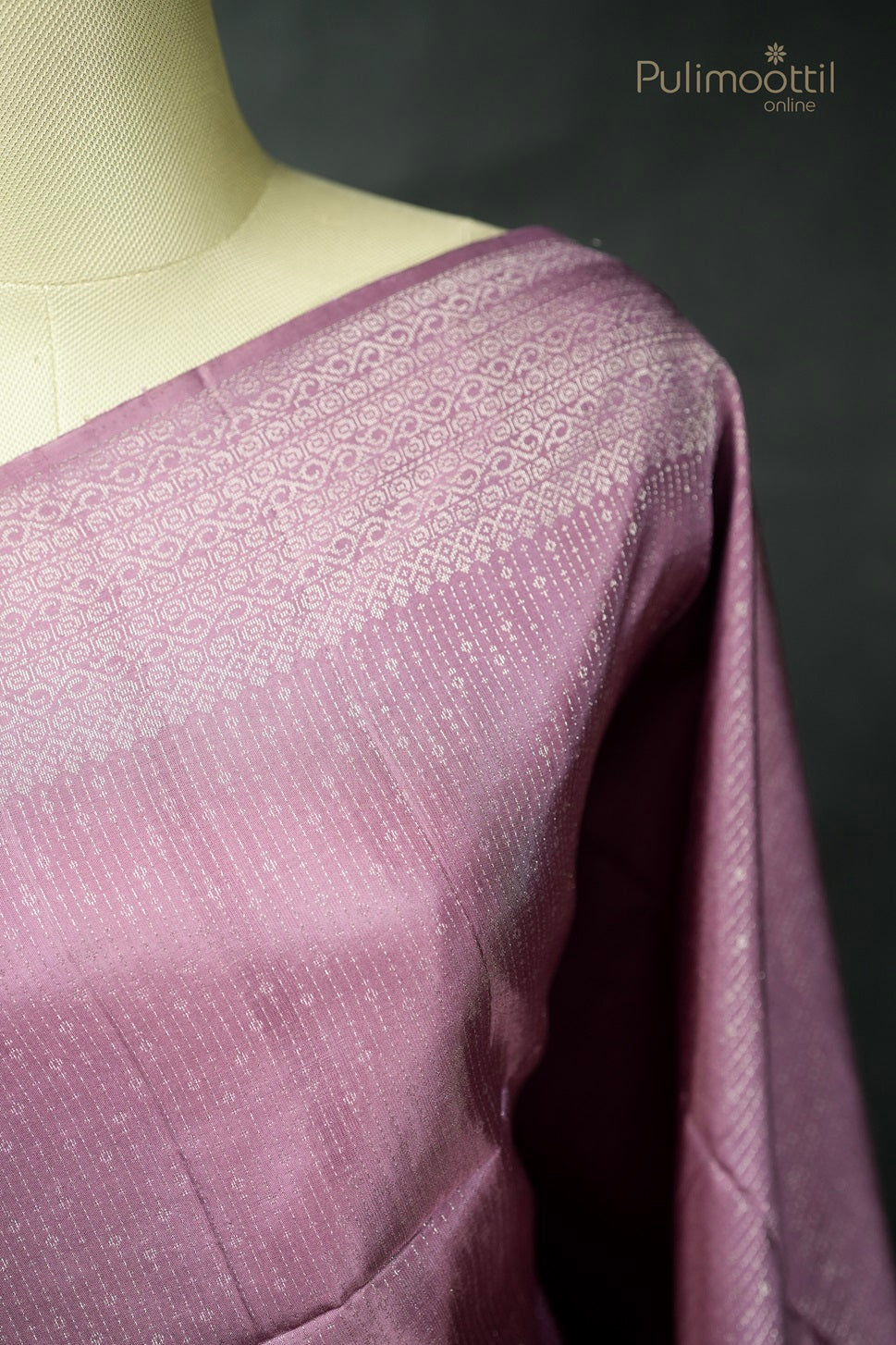 Pastel Onion Shade Kanchipuram Designer Saree