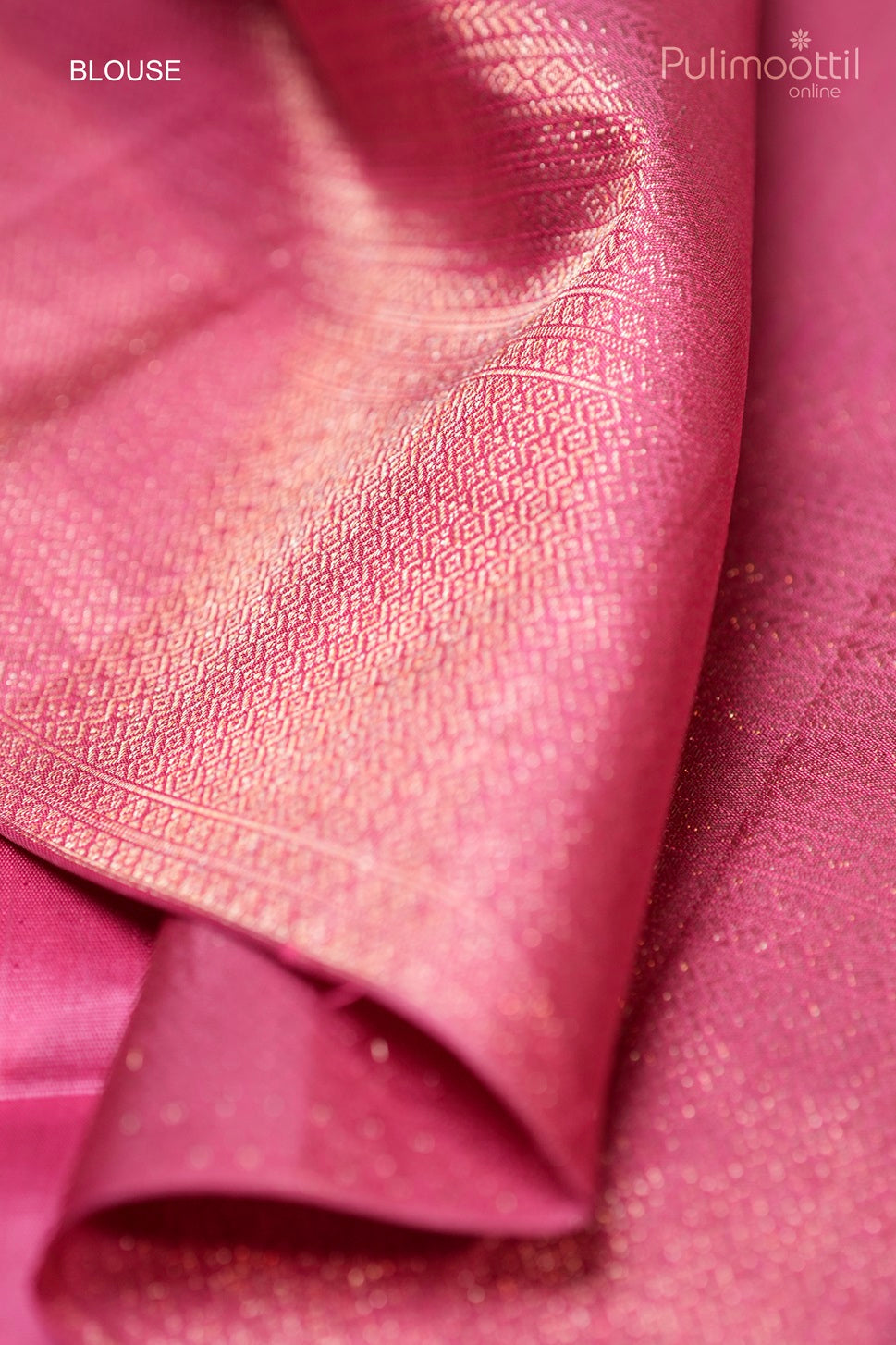 Onion Pink Colour Kanchipuram Brocade Wedding Saree