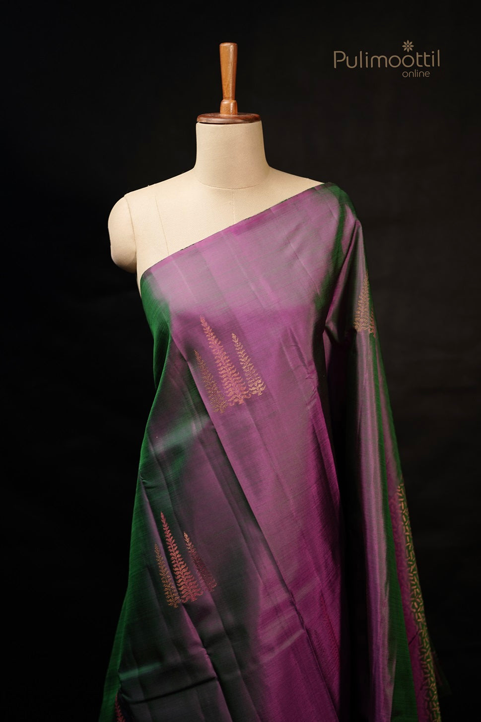 Double Shade Kanchipuram Soft Silk Saree