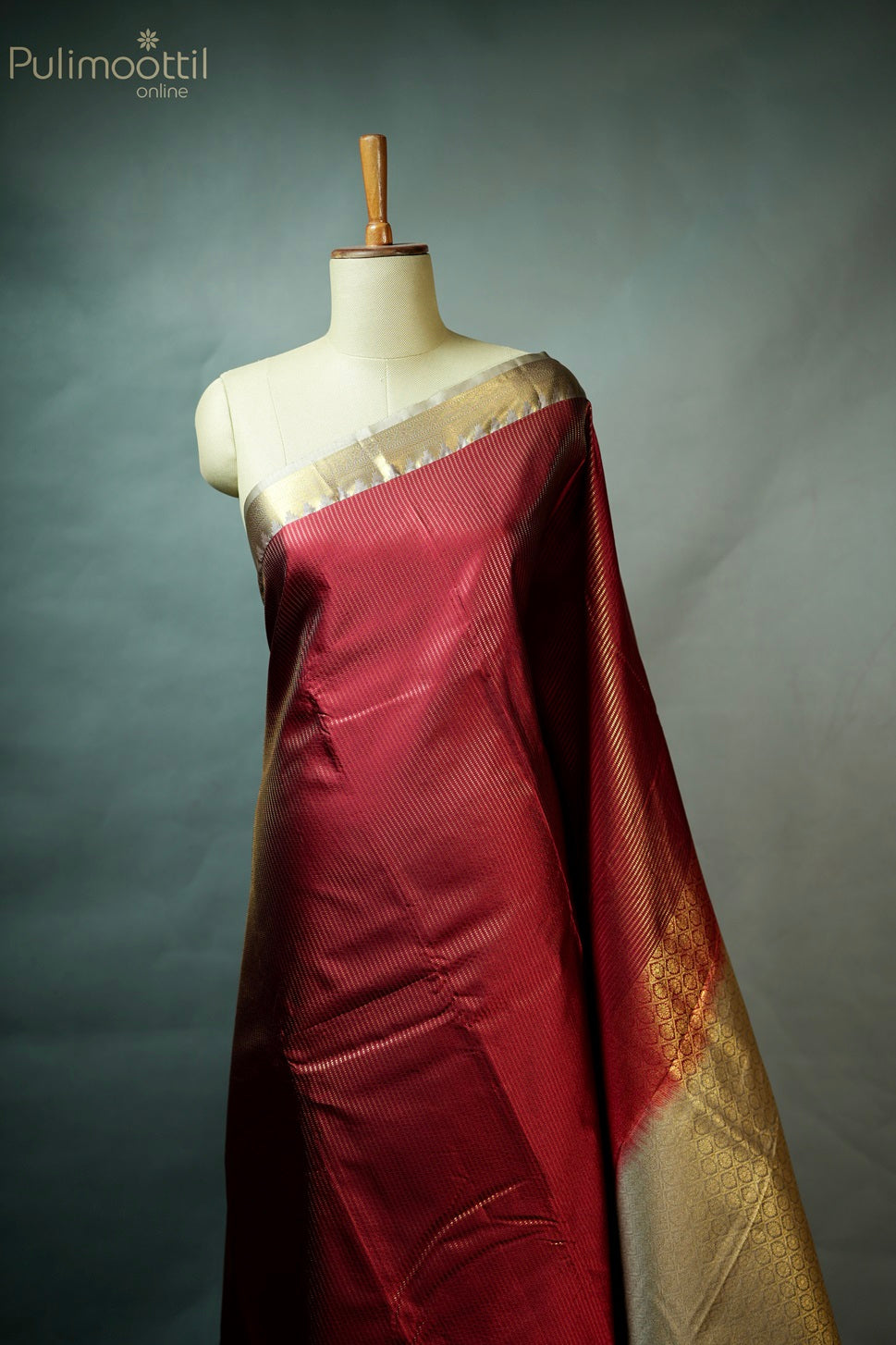 Maroon Colour Semi Silk Saree