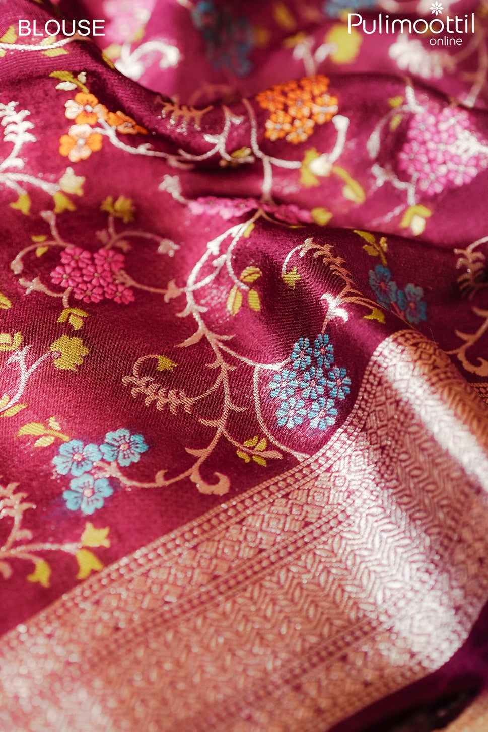 Purple color Banarasi saree