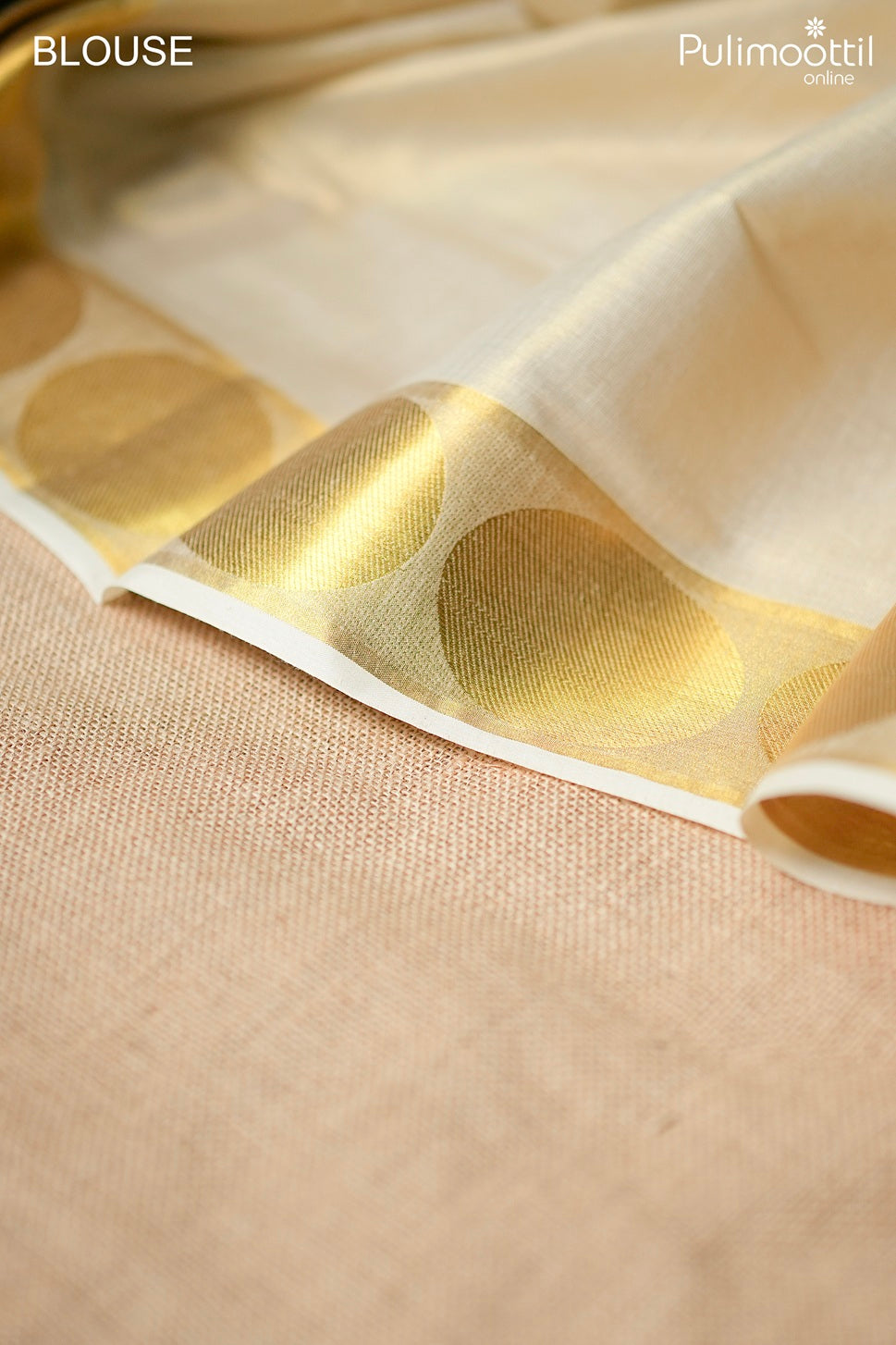 Kerala golden tissue set saree