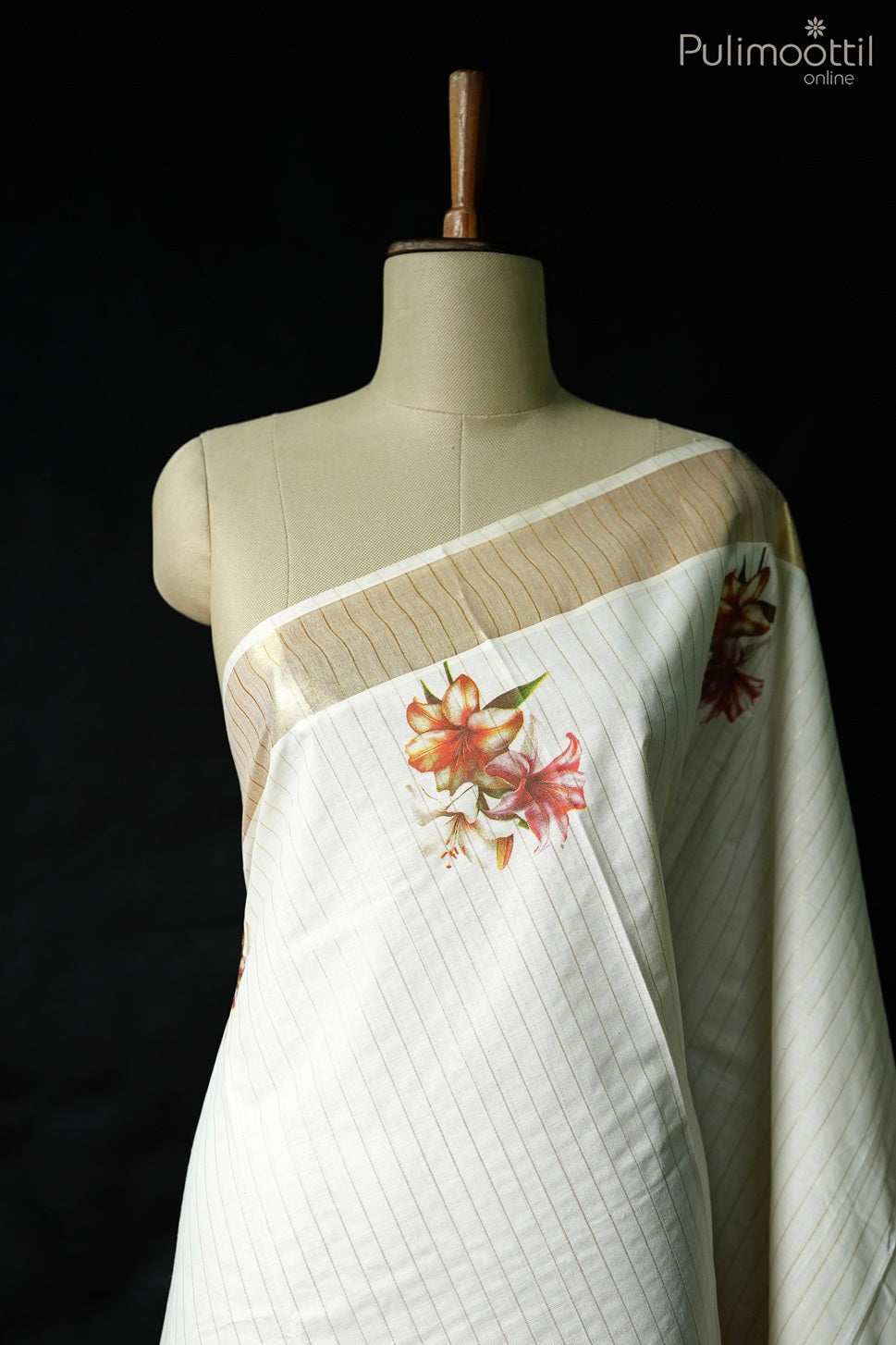 Kerala traditional floral print set saree