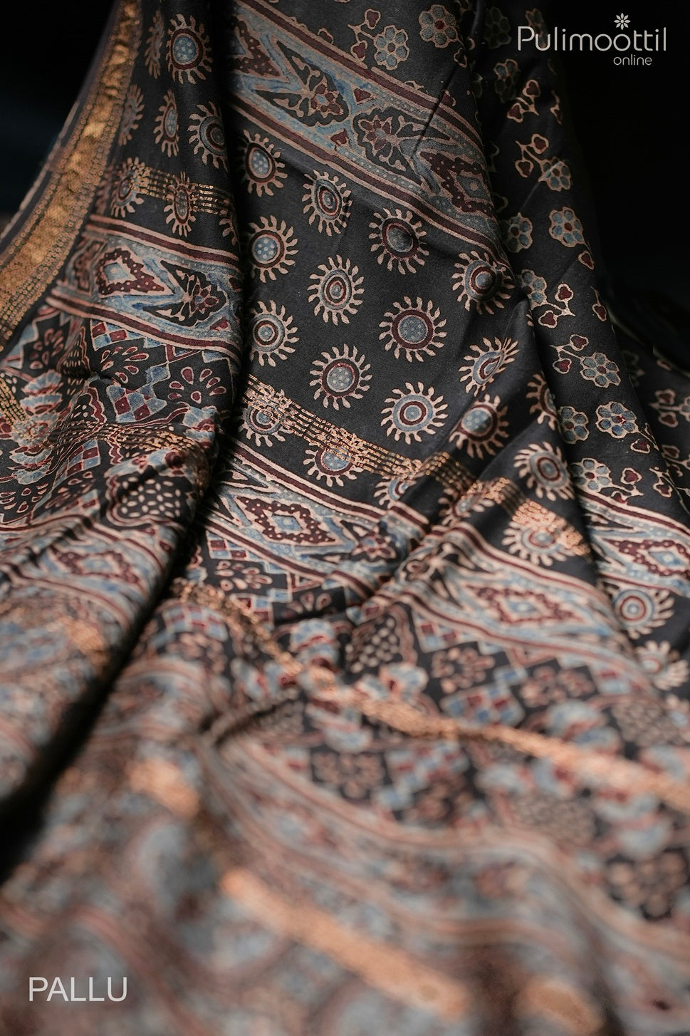 Dark coffee color Chanderi silk saree