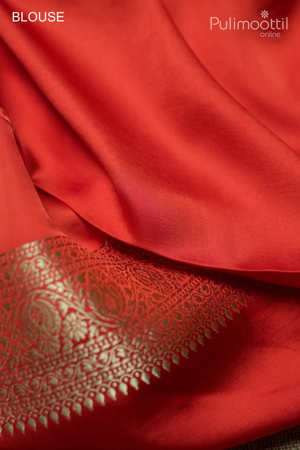 Orange color Banarasi saree