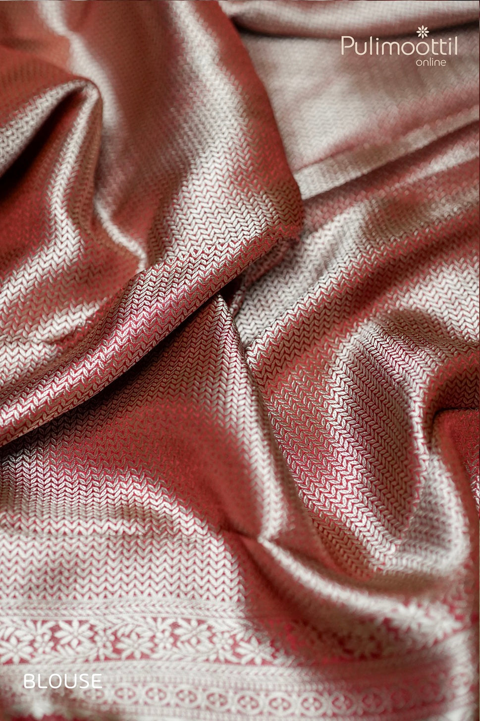 Red color Banarasi saree