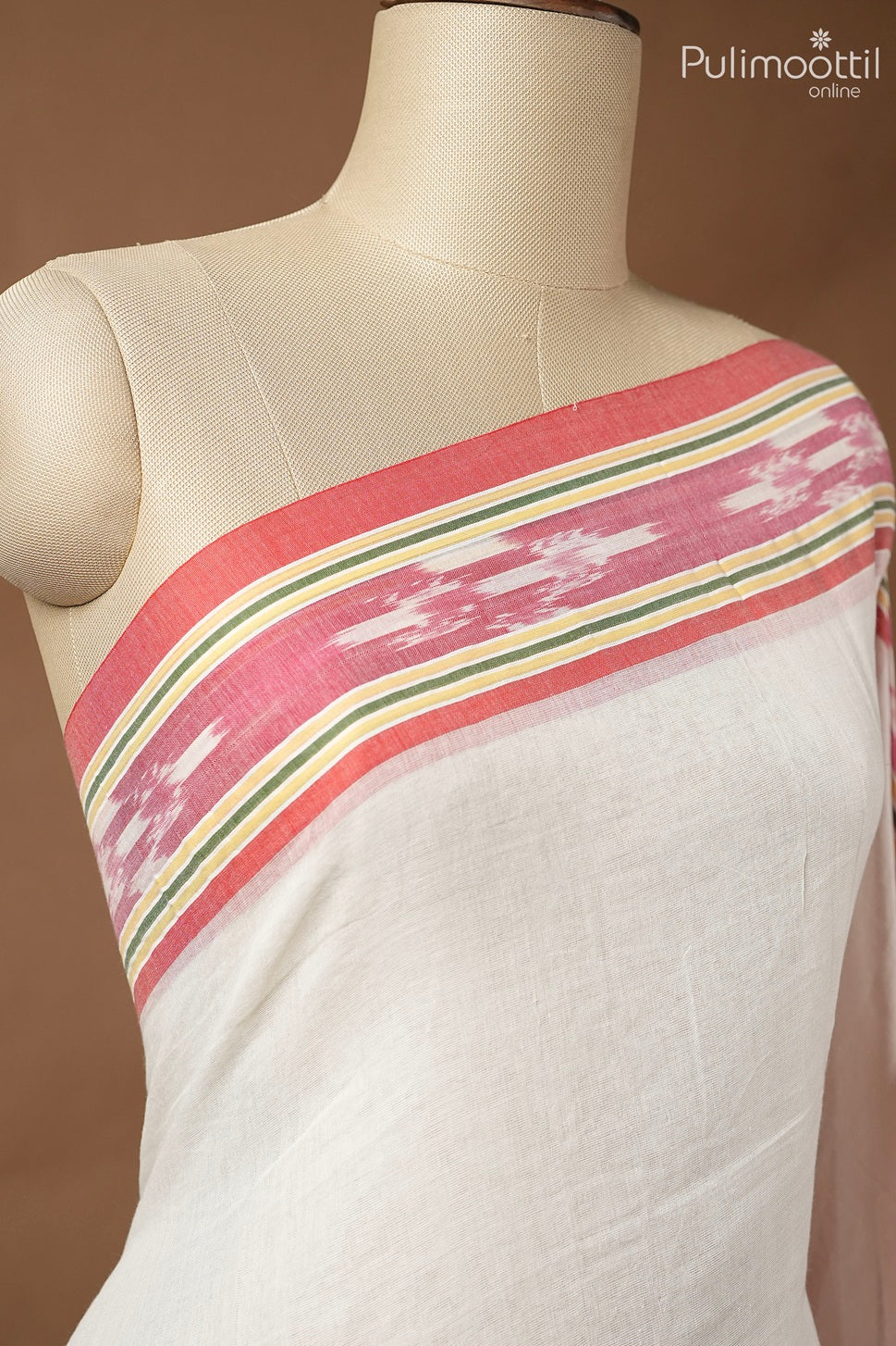 Off White Colour Mul Cotton Saree
