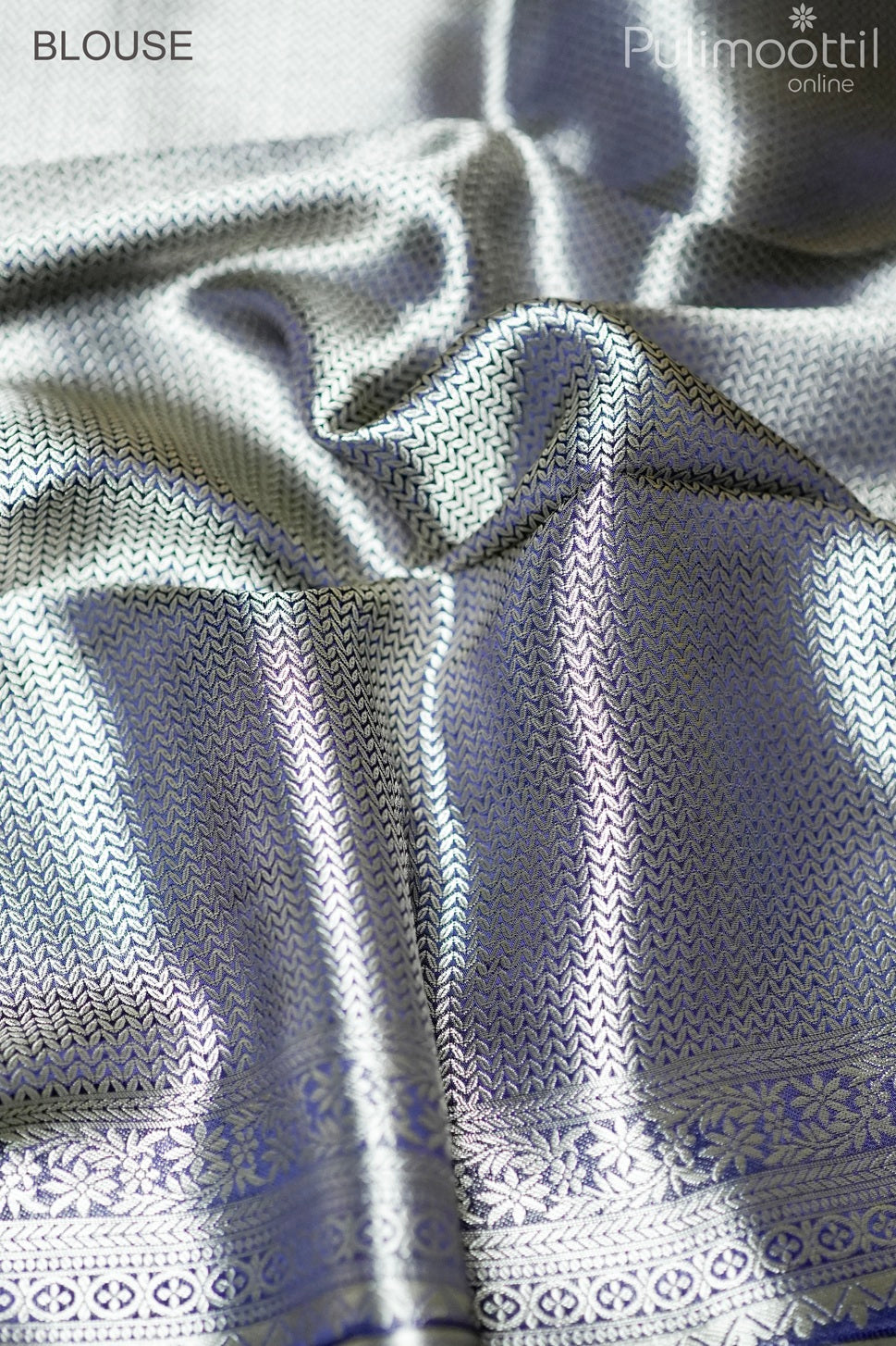 Blue color Banarasi saree