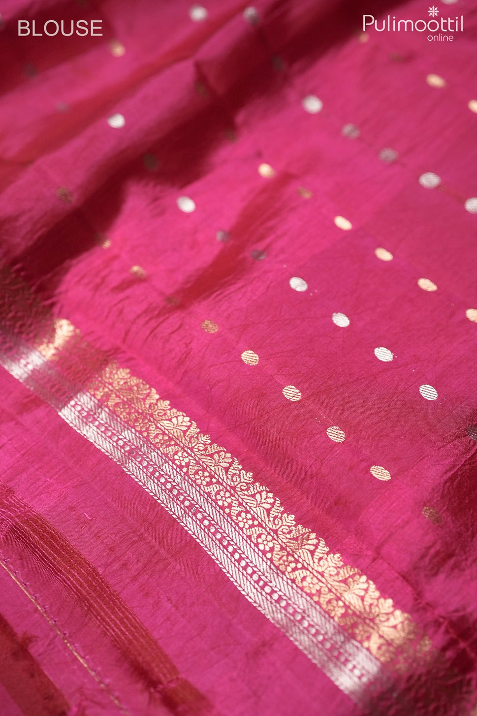 Dark pink color Mango silk saree