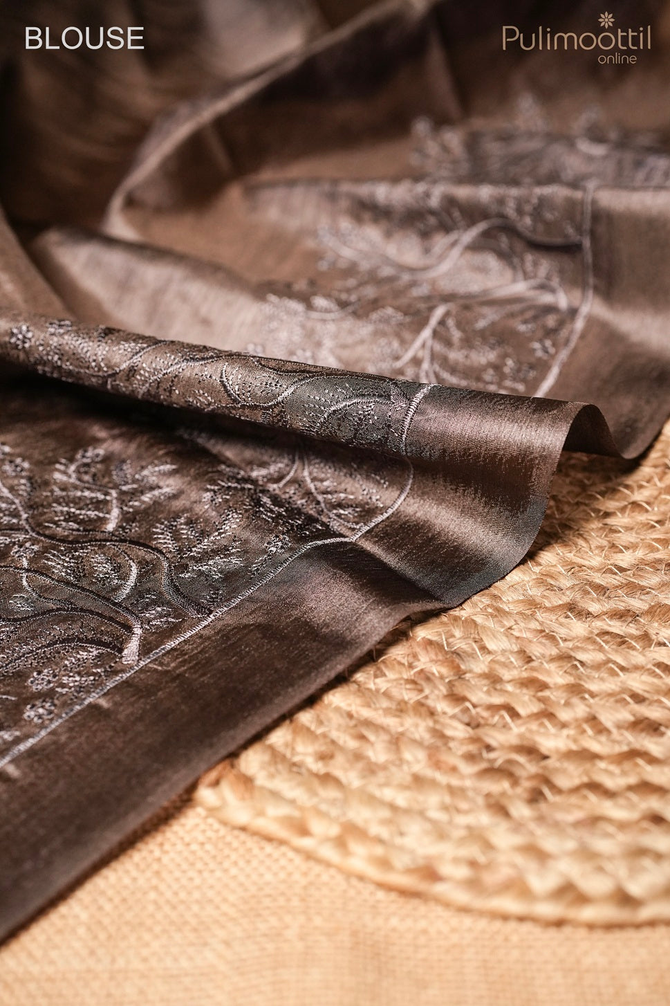 Licorice color Tussar silk saree