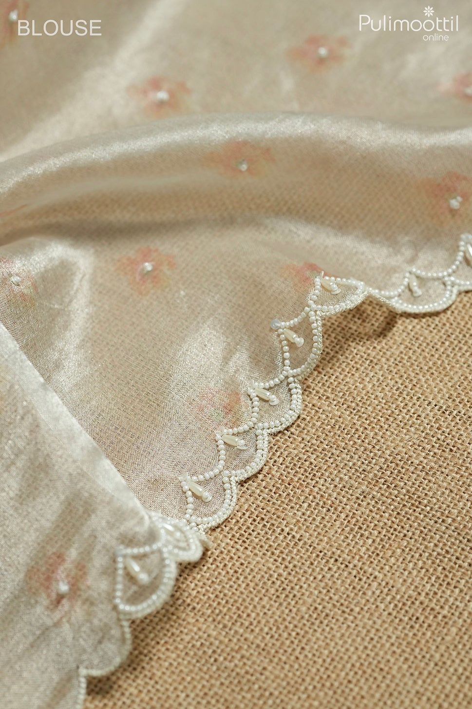 White color silver tissue organza fancy saree