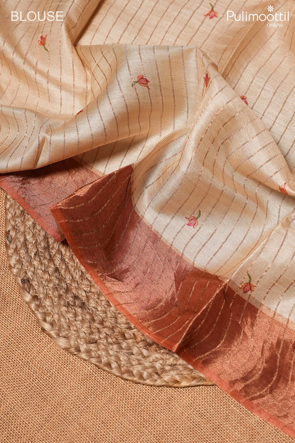 Multi color Tussar silk saree