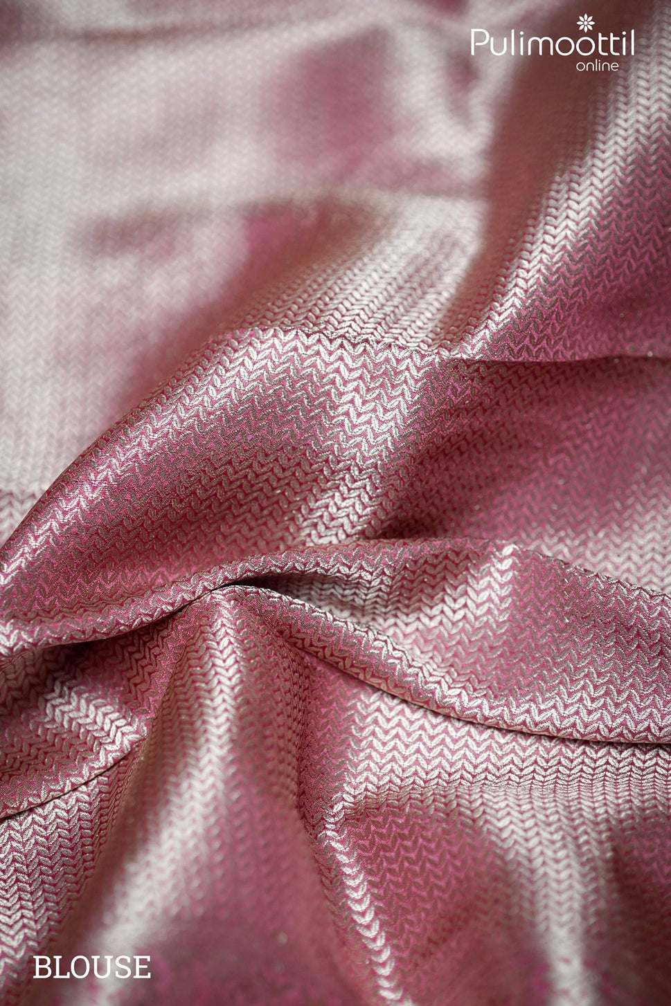 Onion pink color Banarasi saree