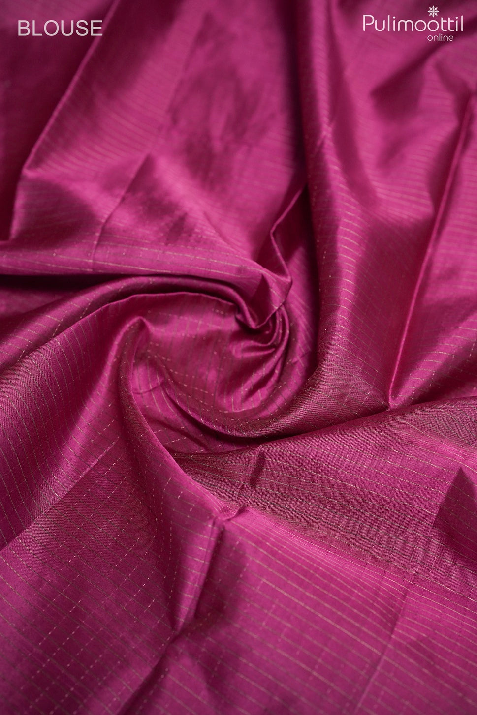 Dark pink color Kanchipuram soft silk saree