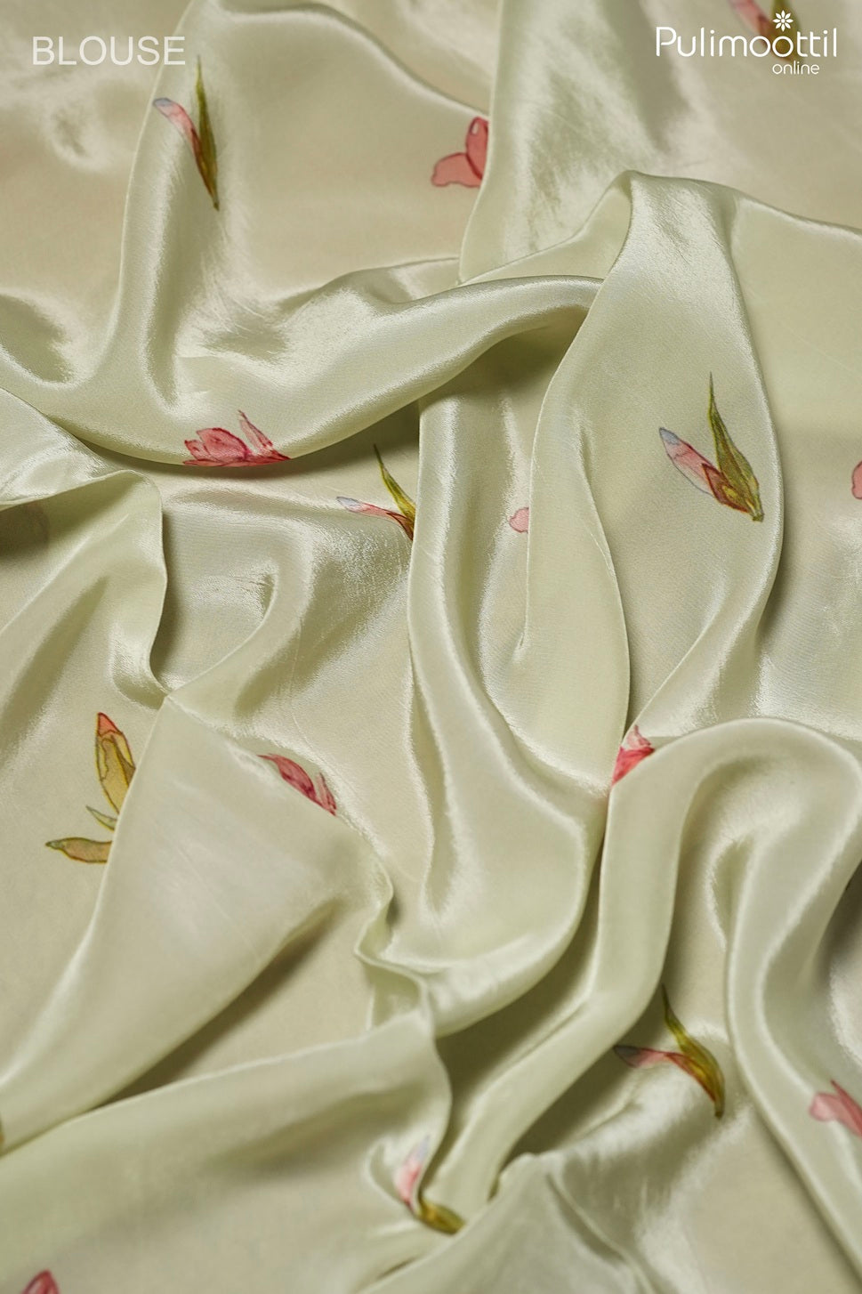 Pastel green color organza saree